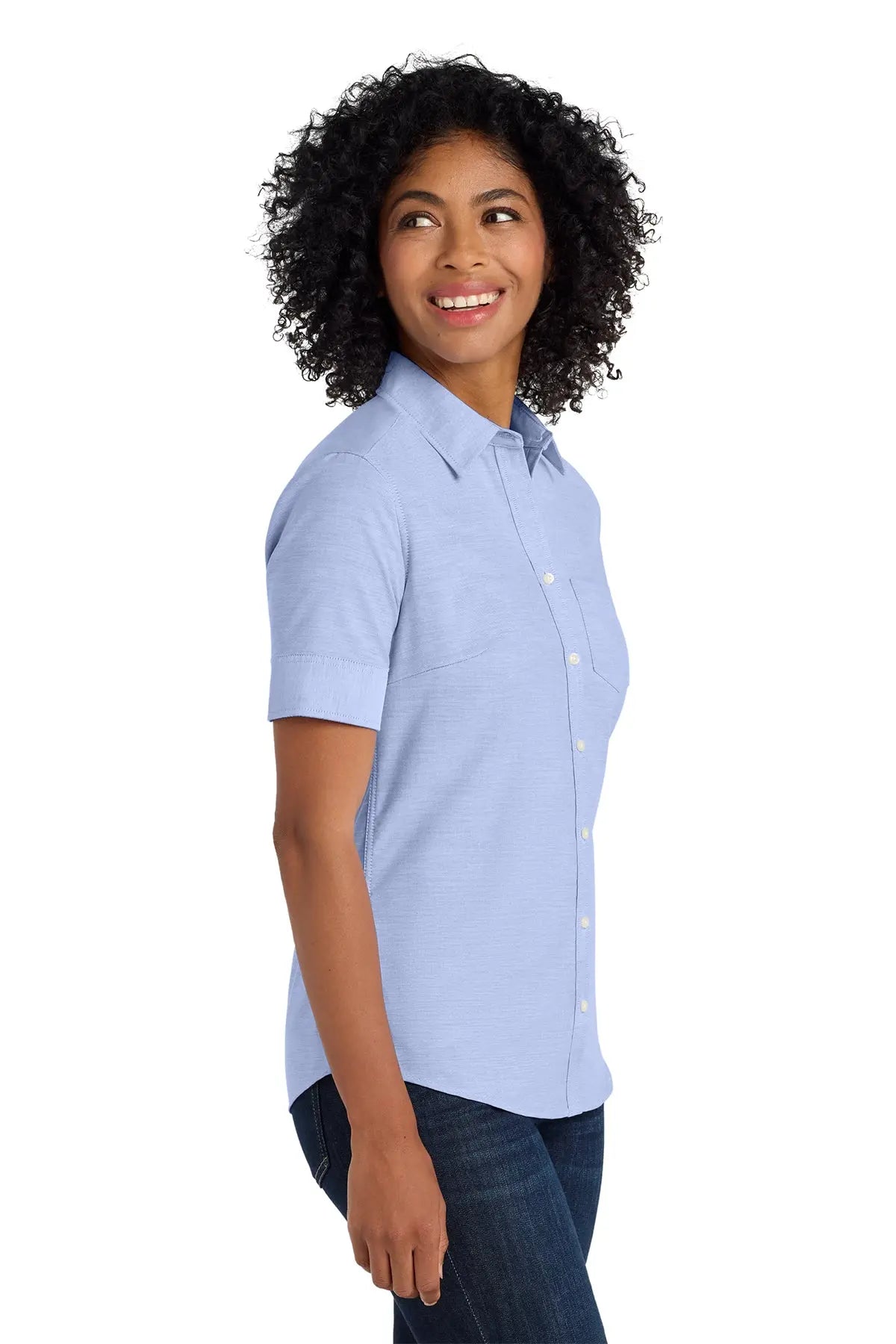 Port Authority® Women's Short Sleeve SuperPro™ Oxford Shirt #L659