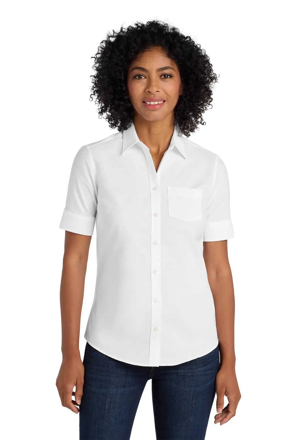 Port Authority® Women's Short Sleeve SuperPro™ Oxford Shirt #L659