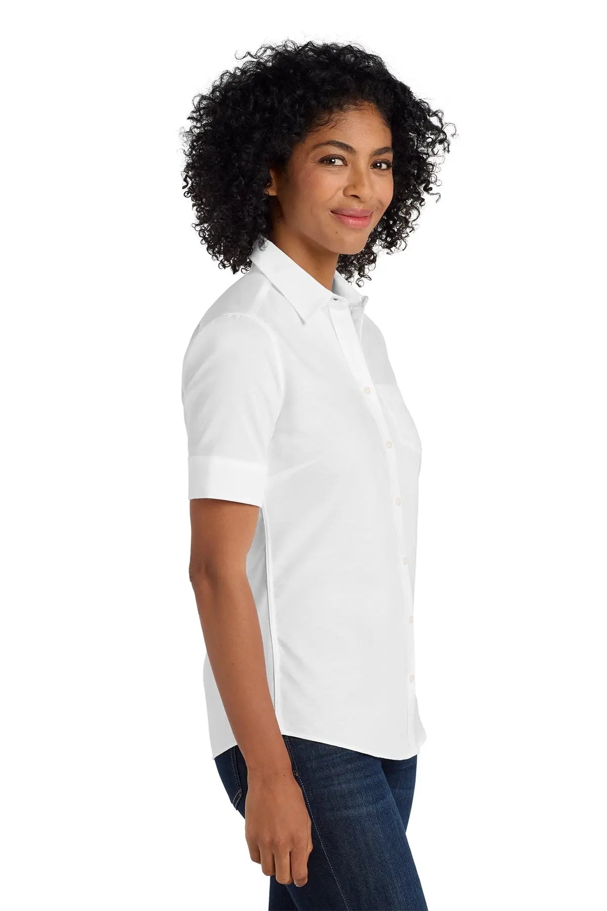 Port Authority® Women's Short Sleeve SuperPro™ Oxford Shirt #L659