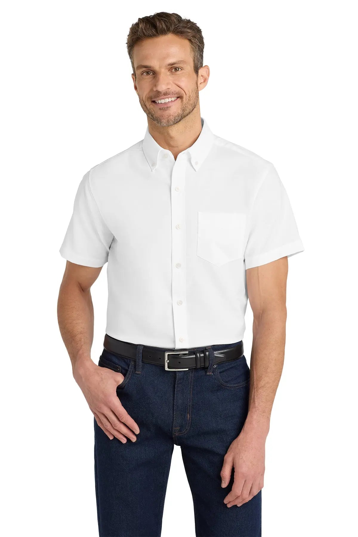 Port Authority® Short Sleeve SuperPro™ Oxford Shirt #S659