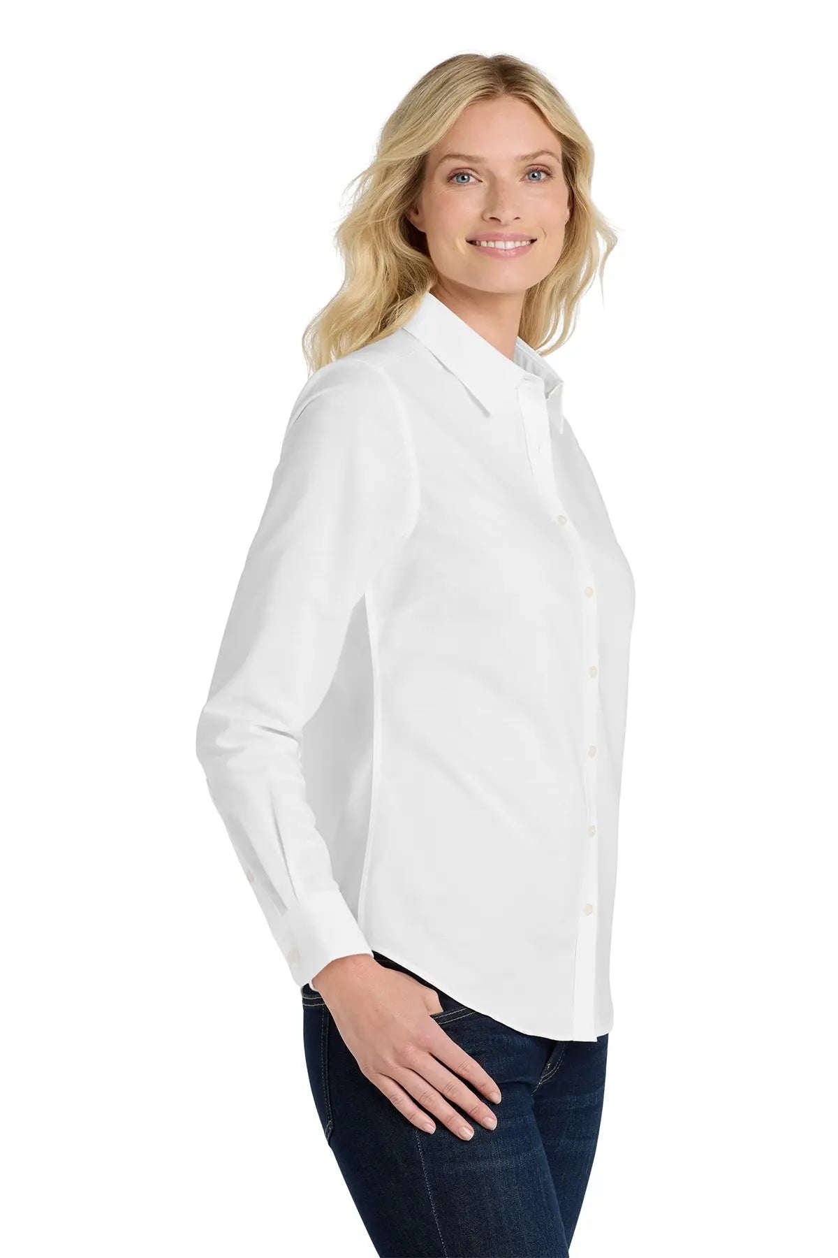 Port Authority® Women's SuperPro™ Oxford Shirt #L658