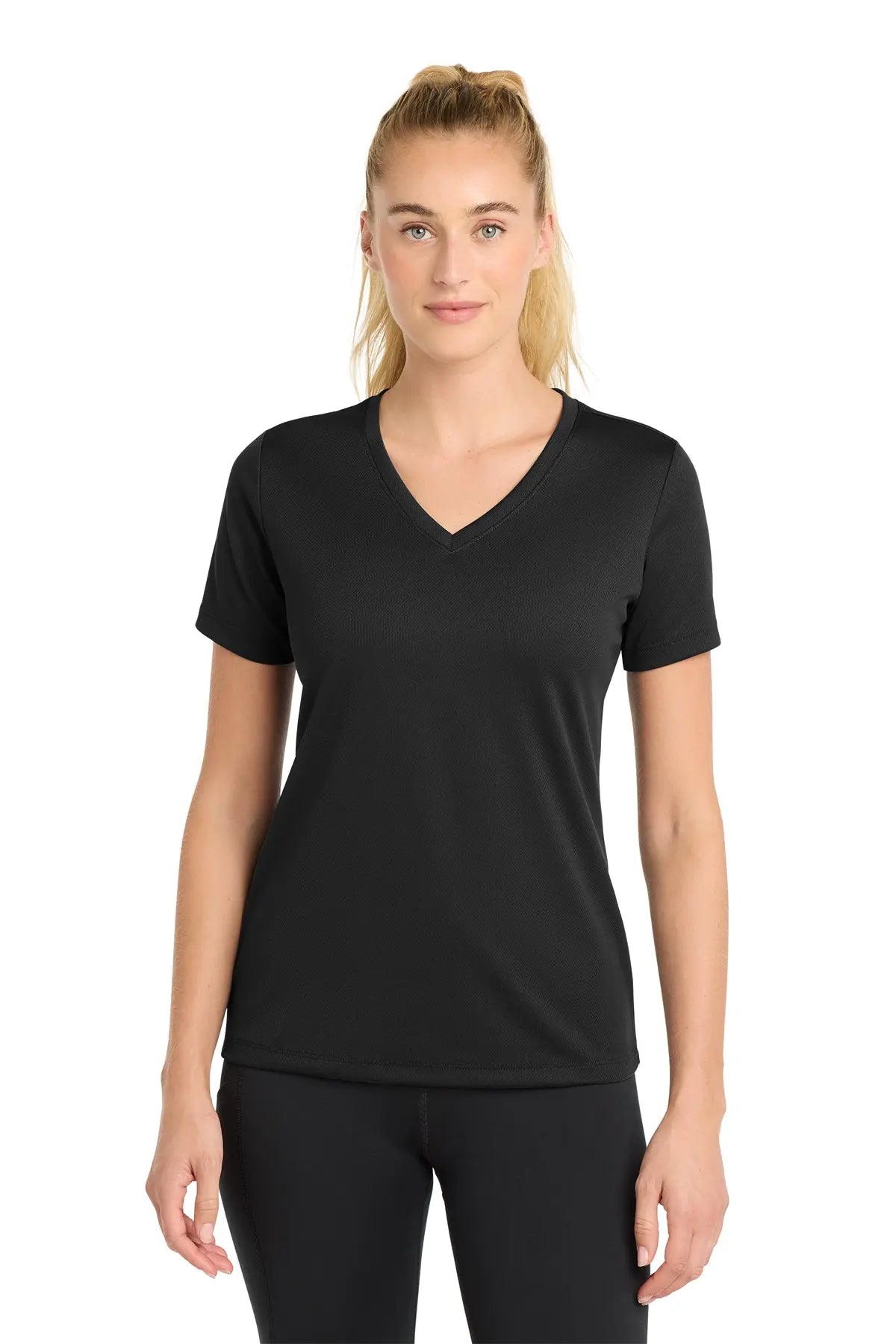 Sport-Tek® Women's PosiCharge® RacerMesh® V-Neck Tee #LST340