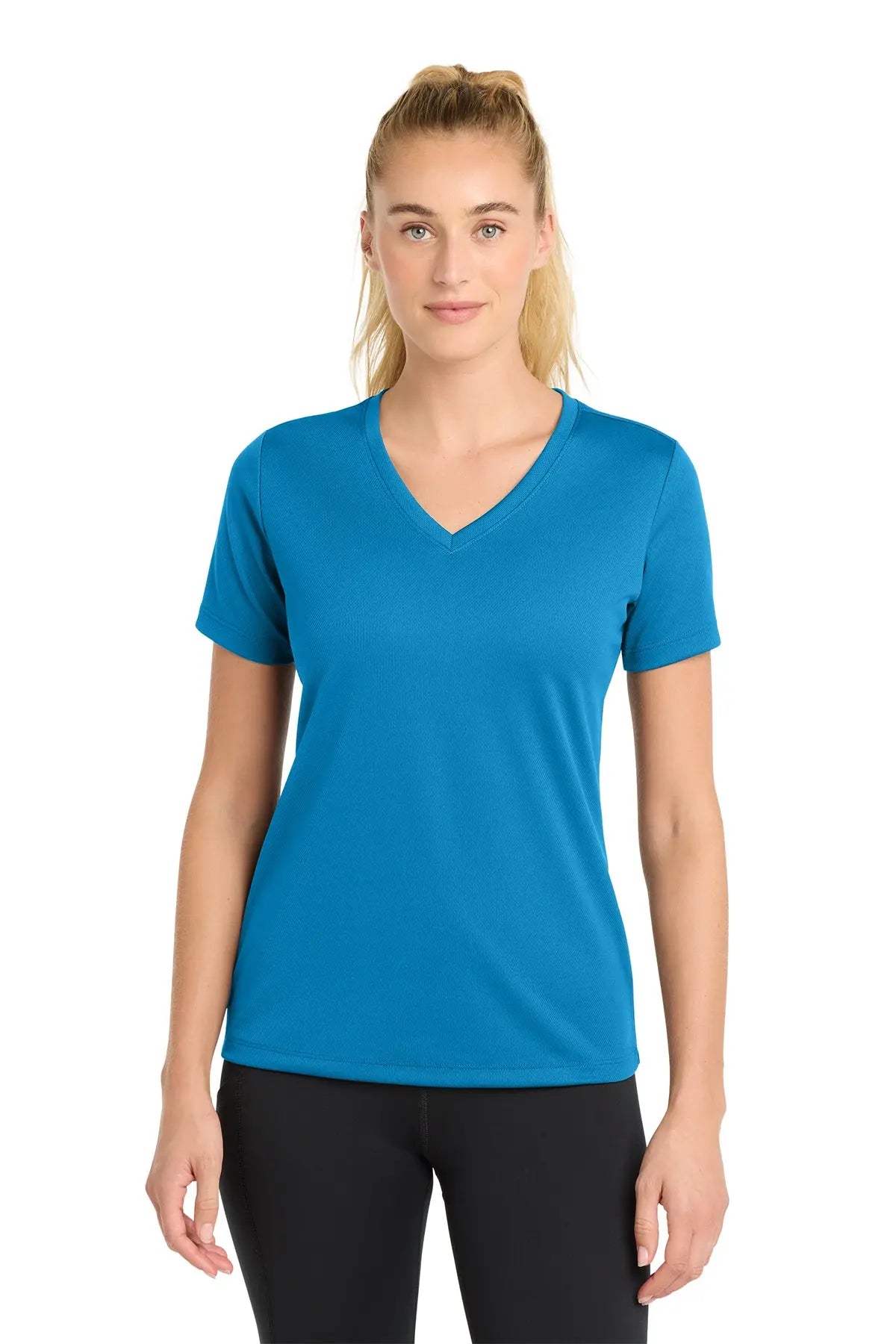 Sport-Tek® Women's PosiCharge® RacerMesh® V-Neck Tee #LST340