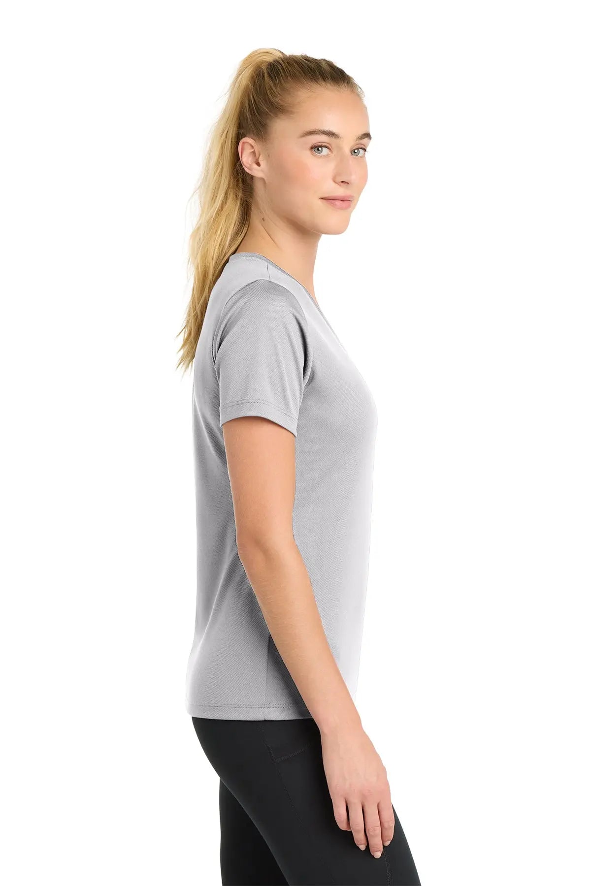 Sport-Tek® Women's PosiCharge® RacerMesh® V-Neck Tee #LST340