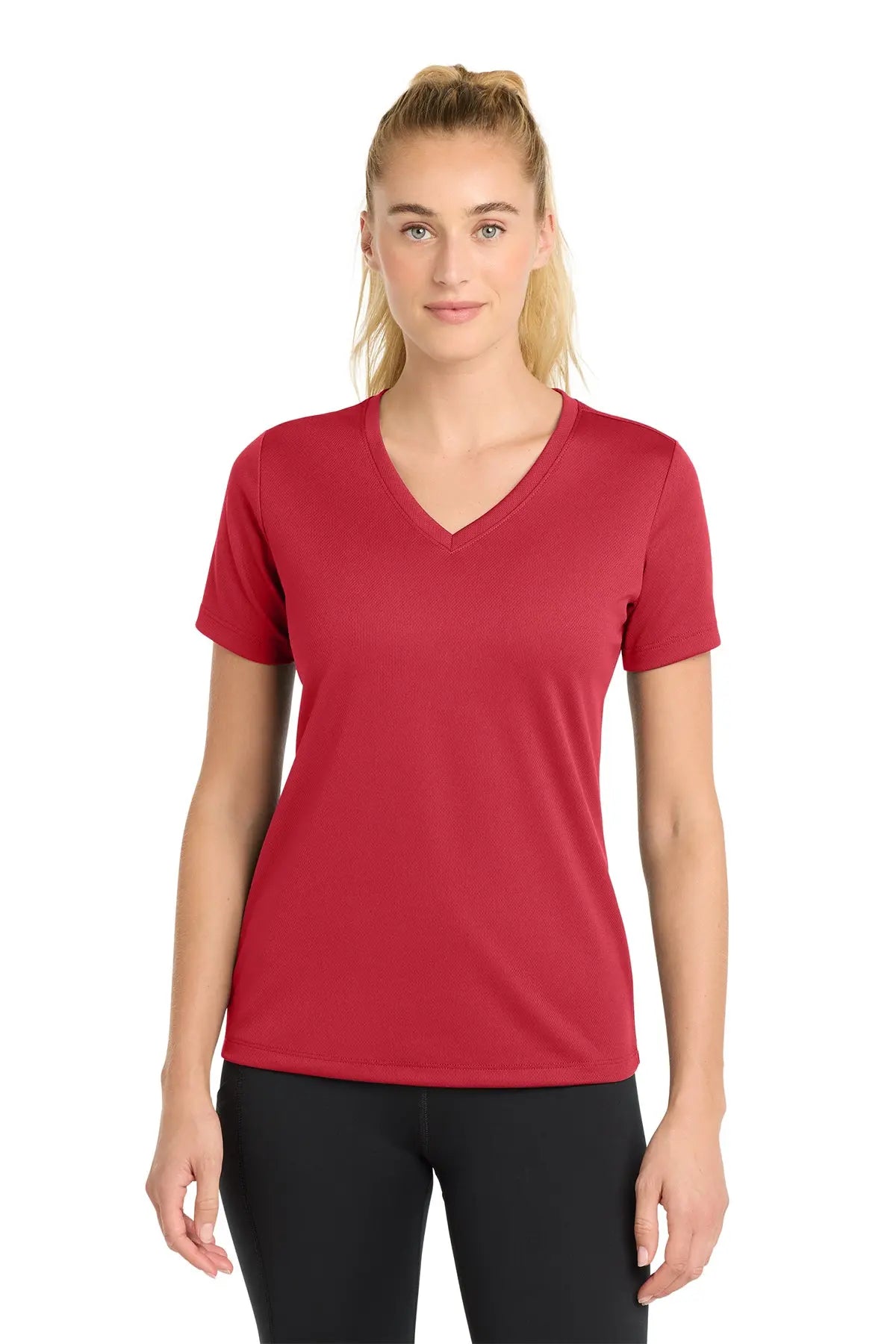 Sport-Tek® Women's PosiCharge® RacerMesh® V-Neck Tee #LST340