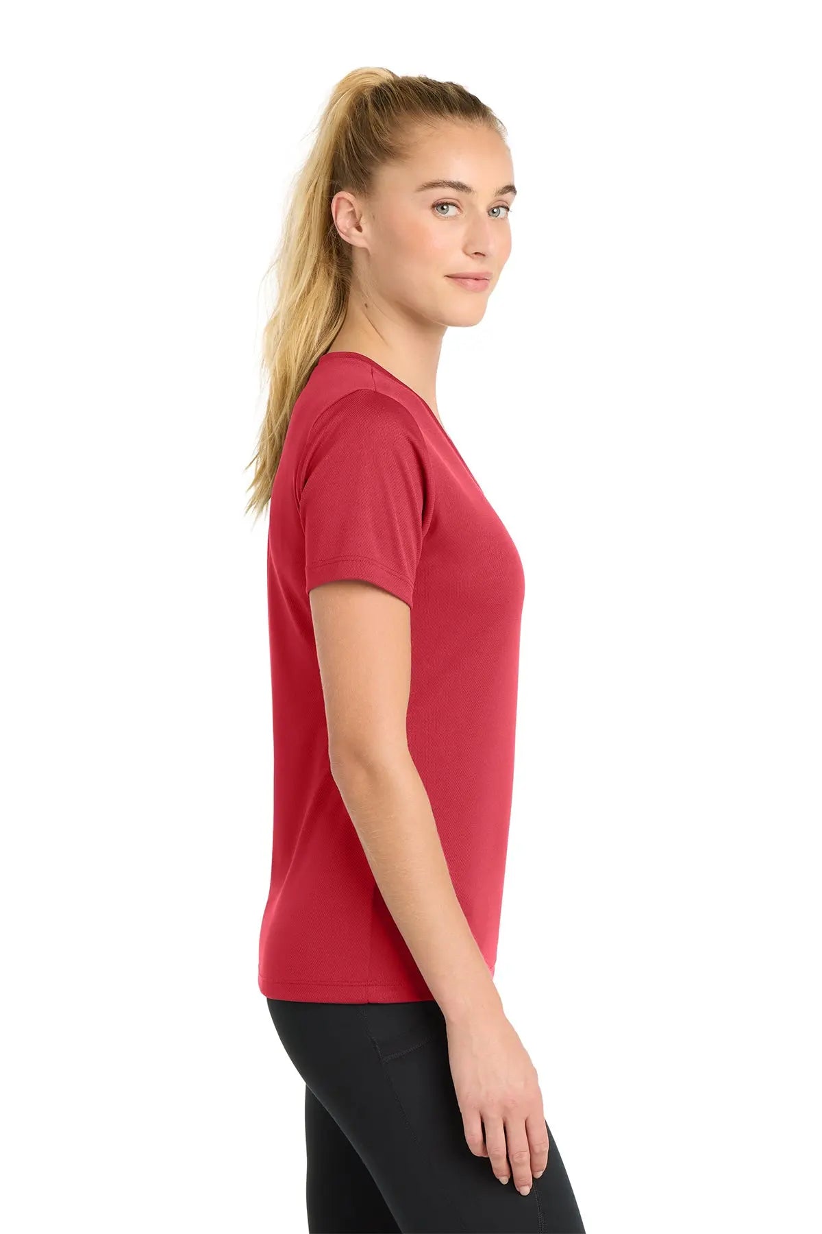 Sport-Tek® Women's PosiCharge® RacerMesh® V-Neck Tee #LST340