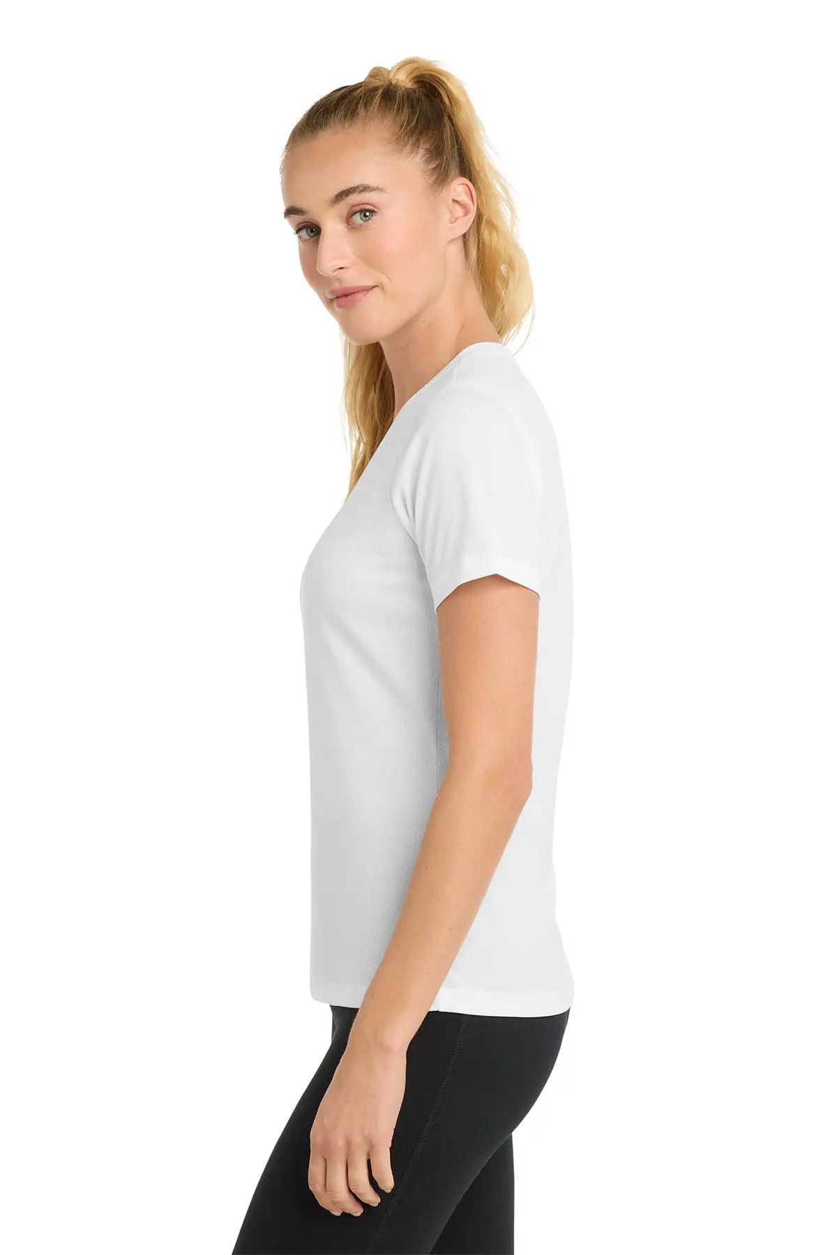 Sport-Tek® Women's PosiCharge® RacerMesh® V-Neck Tee #LST340