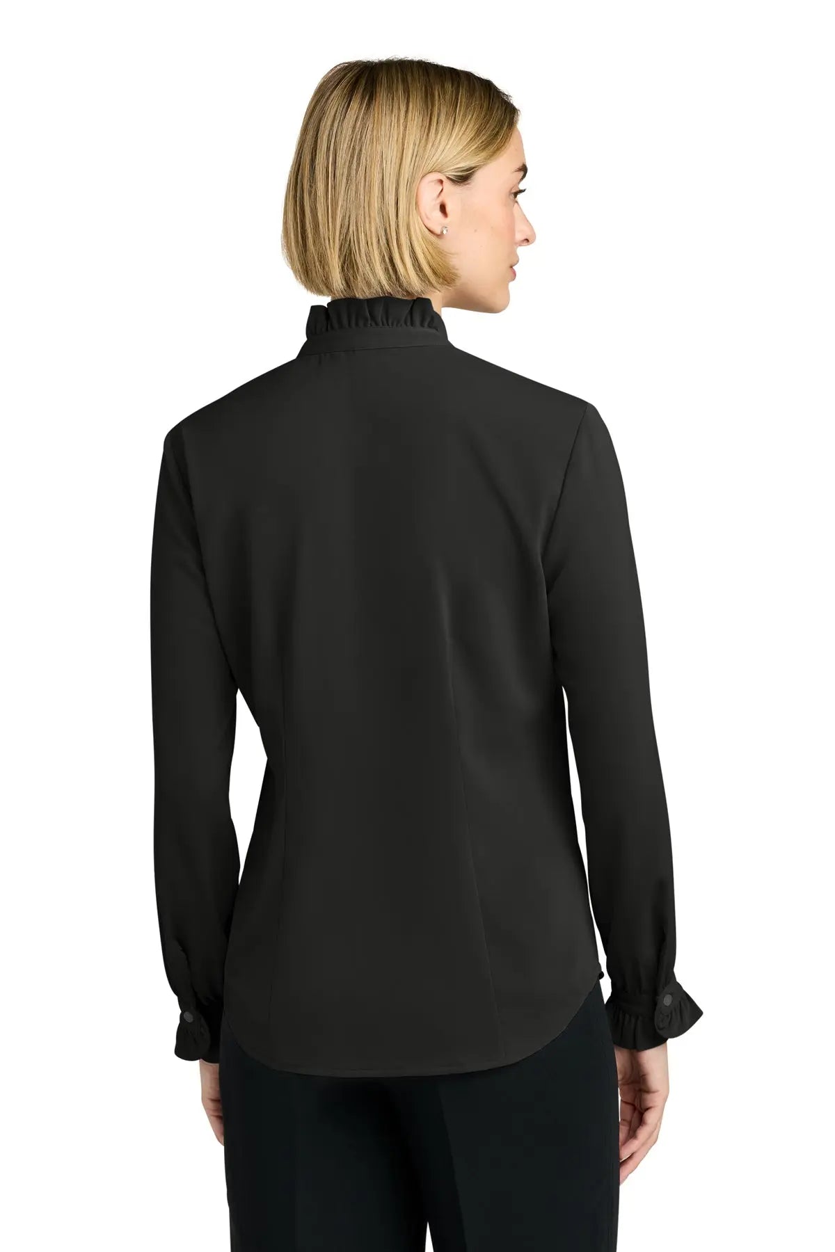 Brooks Brothers® Women’s Long Sleeve Ruffle Collar Blouse #BB18011