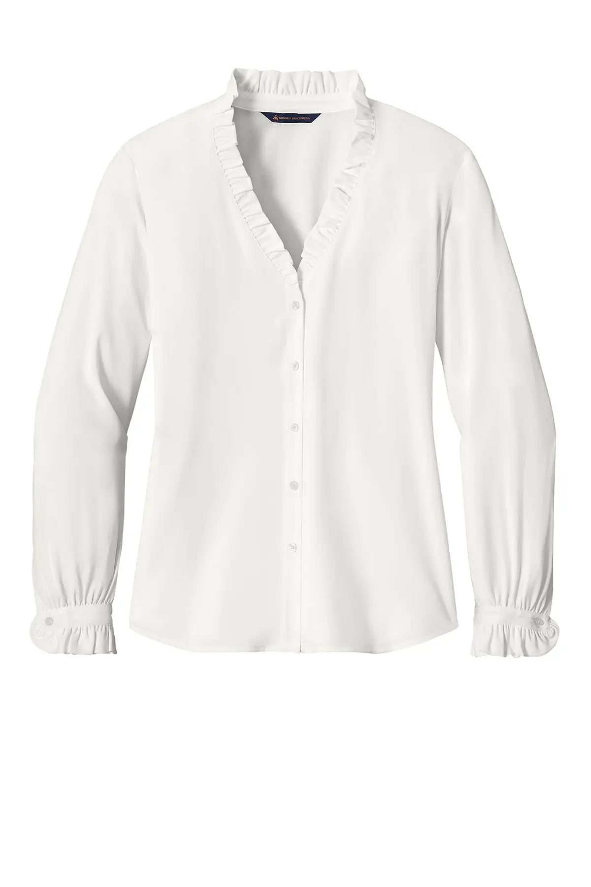 Brooks Brothers® Women’s Long Sleeve Ruffle Collar Blouse #BB18011