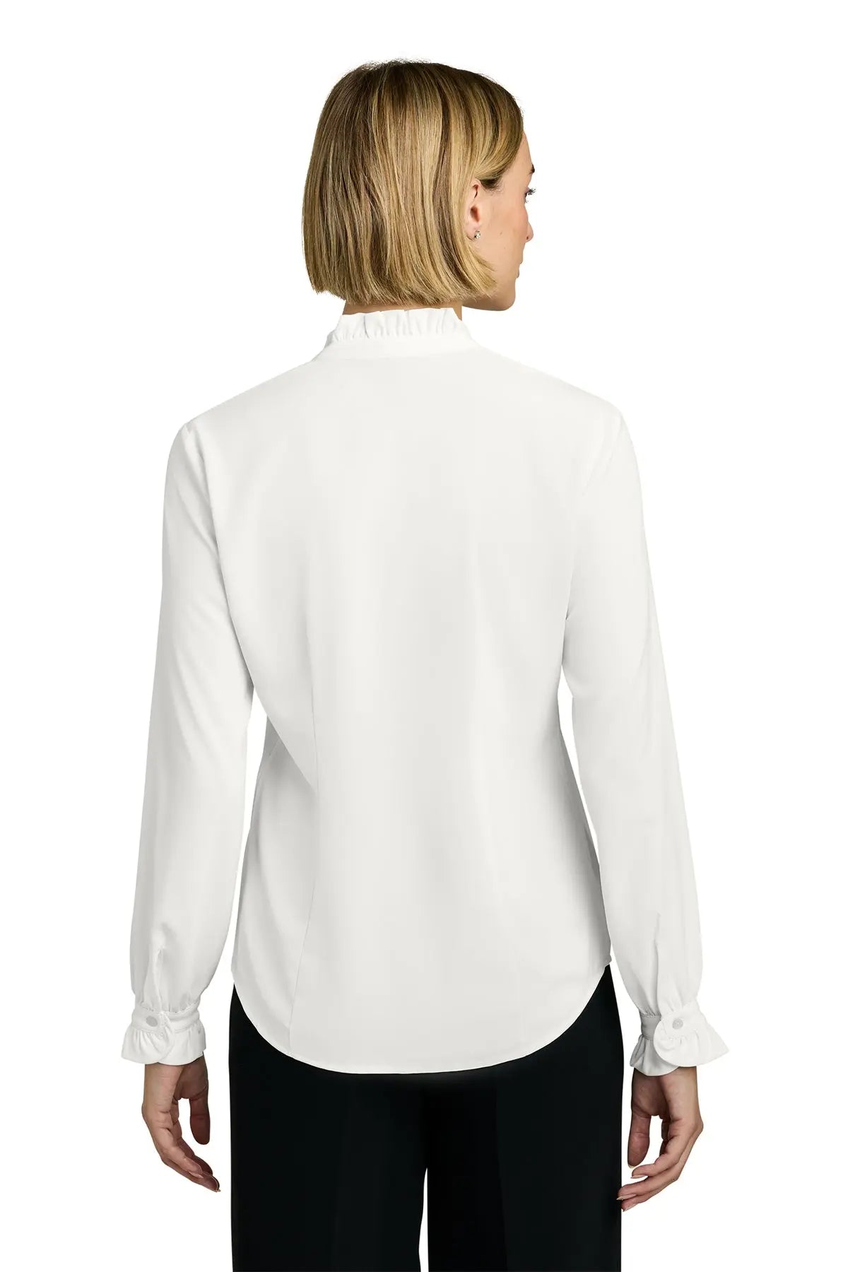 Brooks Brothers® Women’s Long Sleeve Ruffle Collar Blouse #BB18011
