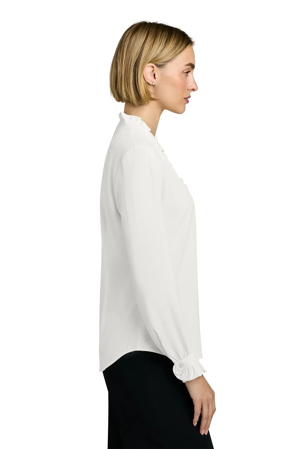 Brooks Brothers® Women’s Long Sleeve Ruffle Collar Blouse #BB18011