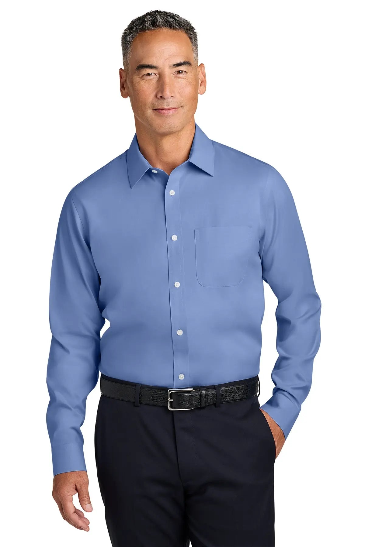 Brooks Brothers® Wrinkle-Free Stretch Pinpoint Spread Collar Shirt #BB18012
