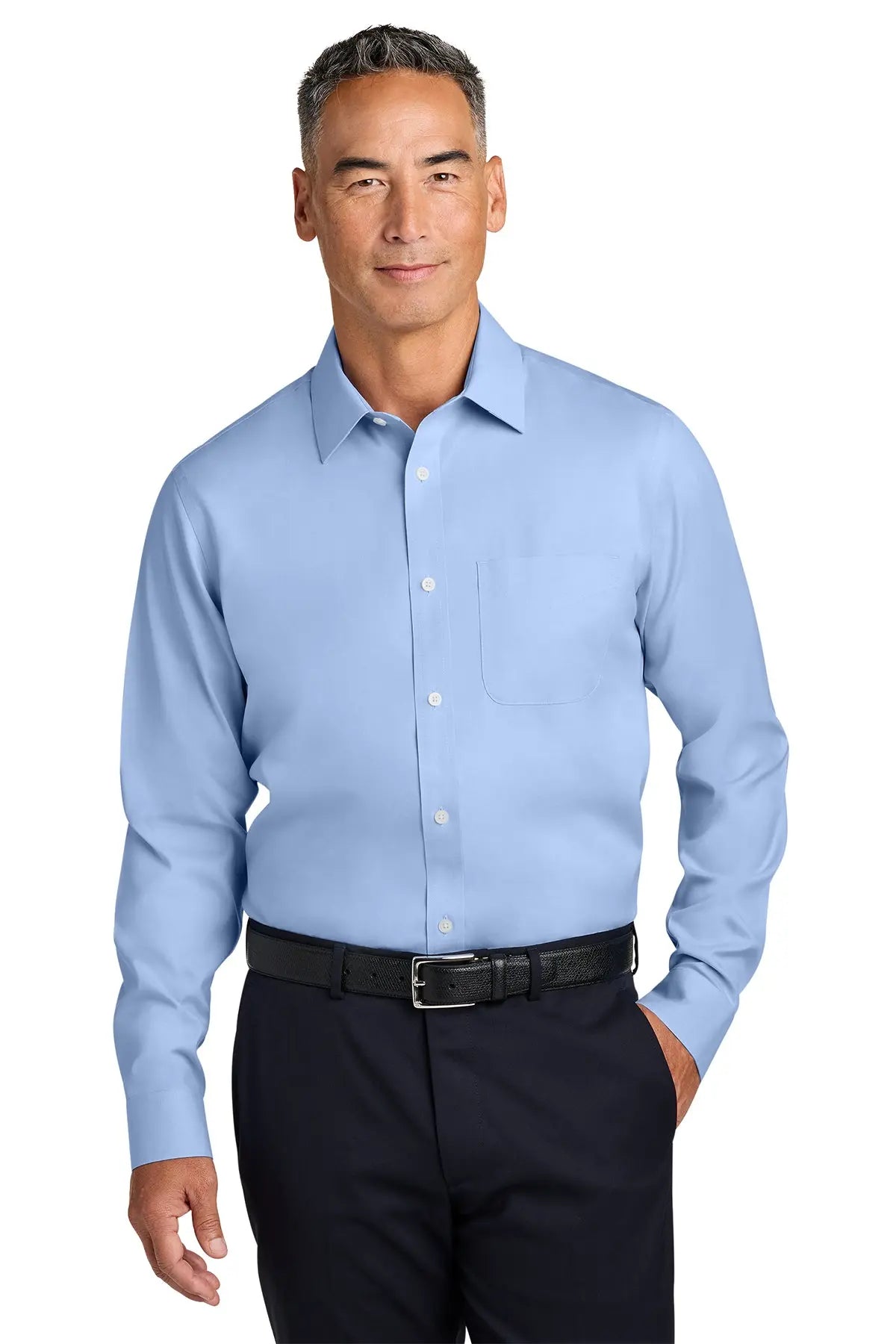 Brooks Brothers® Wrinkle-Free Stretch Pinpoint Spread Collar Shirt #BB18012