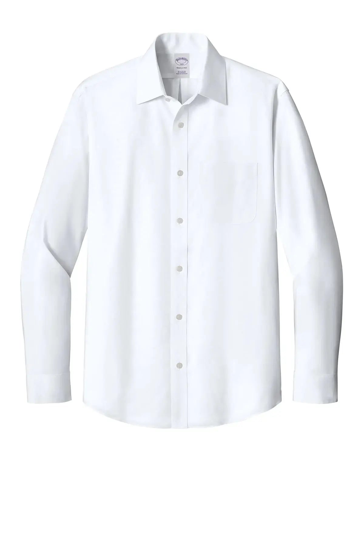 Brooks Brothers® Wrinkle-Free Stretch Pinpoint Spread Collar Shirt #BB18012 Game Over Merch