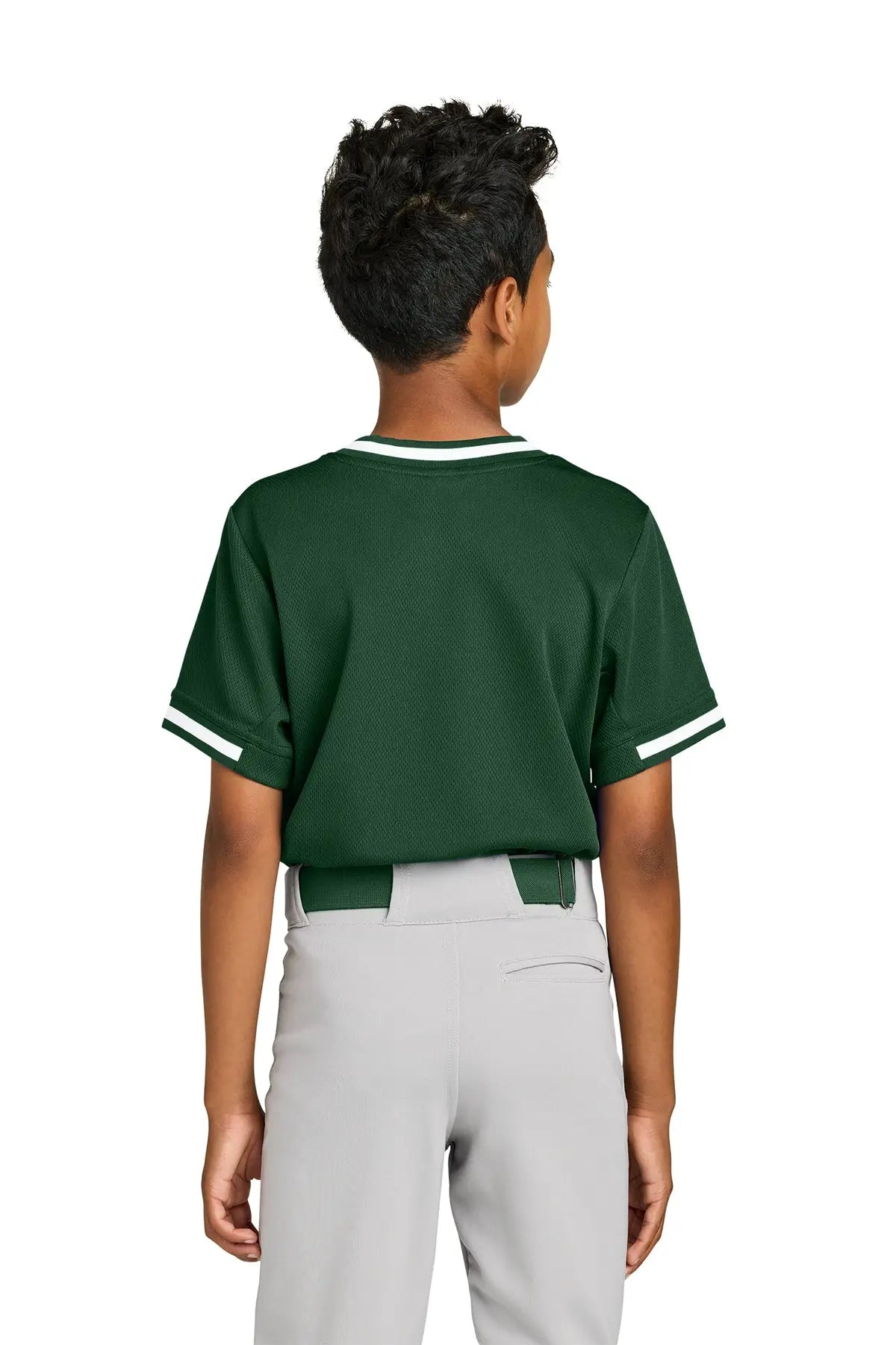 Sport-Tek® Youth Tough Mesh V-Neck Baseball Jersey #YST221