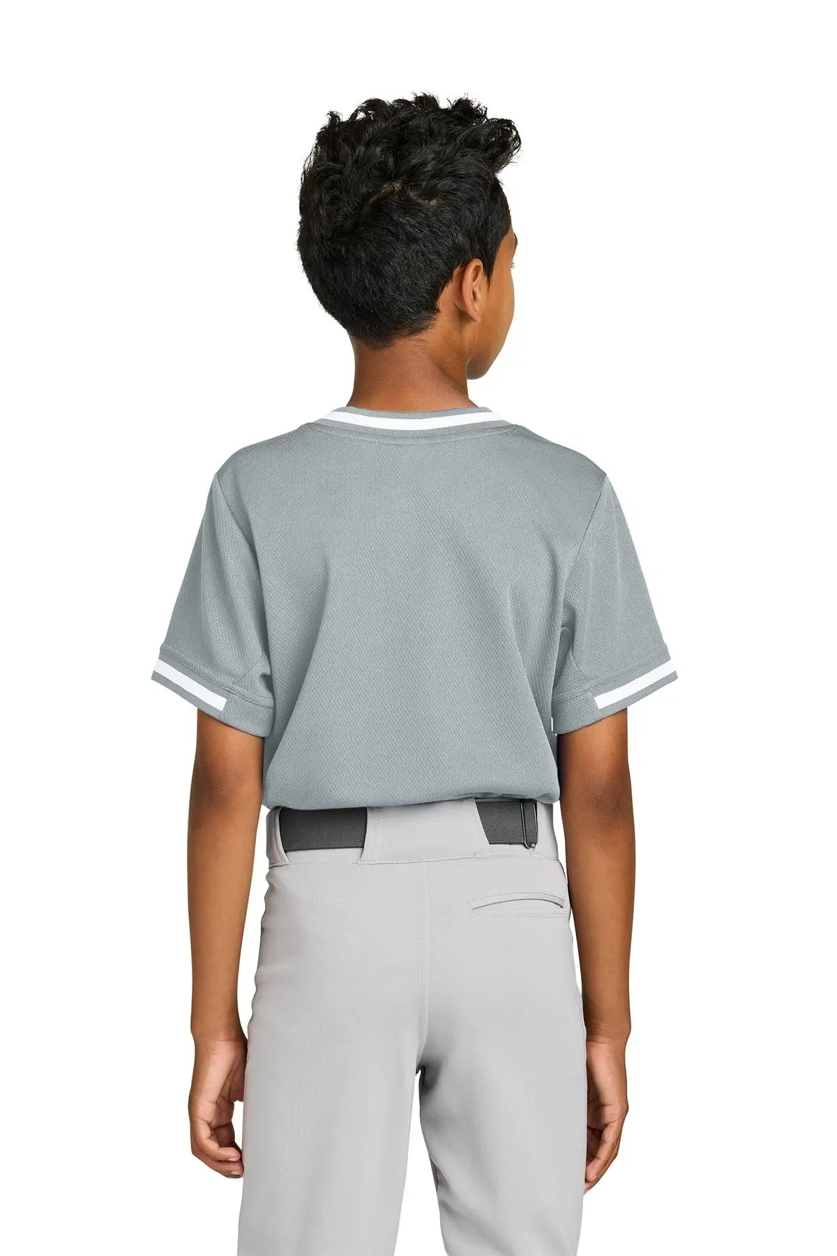 Sport-Tek® Youth Tough Mesh V-Neck Baseball Jersey #YST221