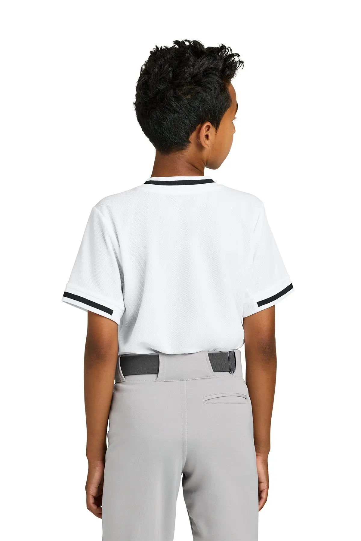 Sport-Tek® Youth Tough Mesh V-Neck Baseball Jersey #YST221