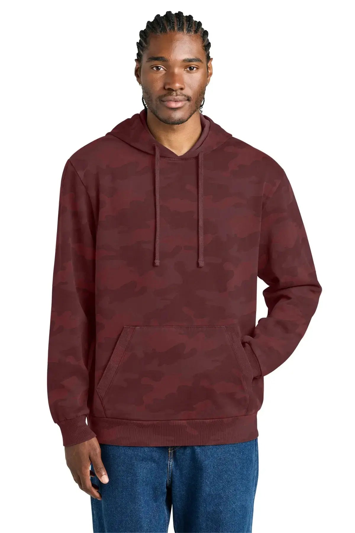 District Wash™ Camo Fleece Hoodie #DT2200C Game Over Merch