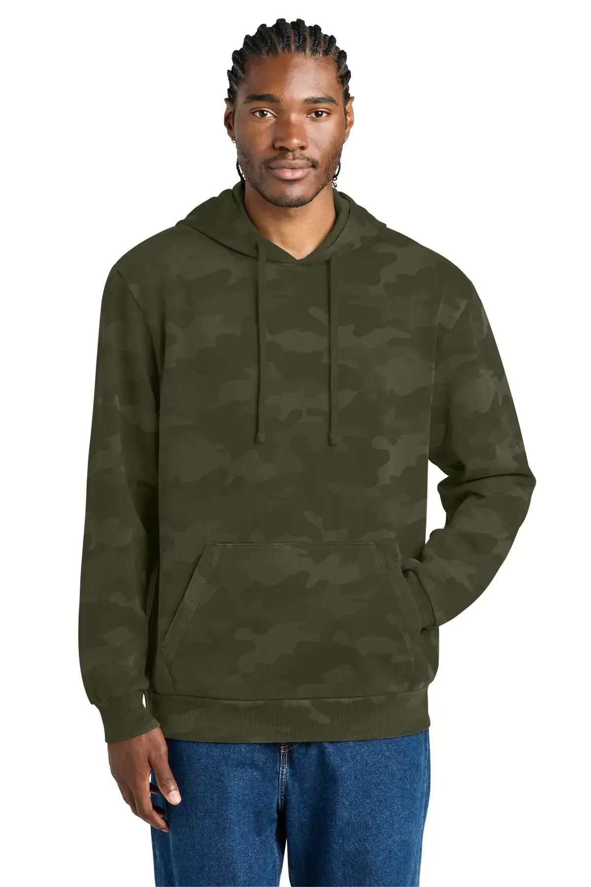 District Wash™ Camo Fleece Hoodie #DT2200C Game Over Merch