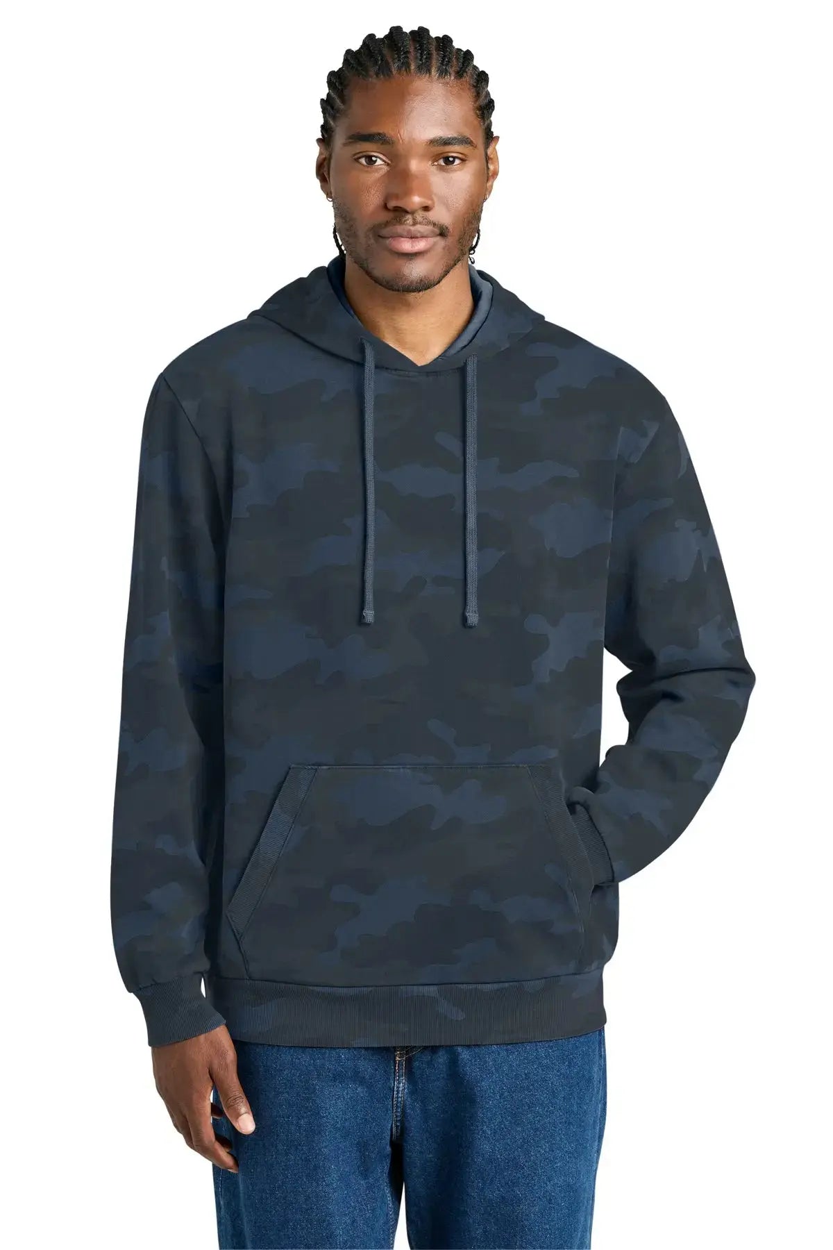 District Wash™ Camo Fleece Hoodie #DT2200C Game Over Merch