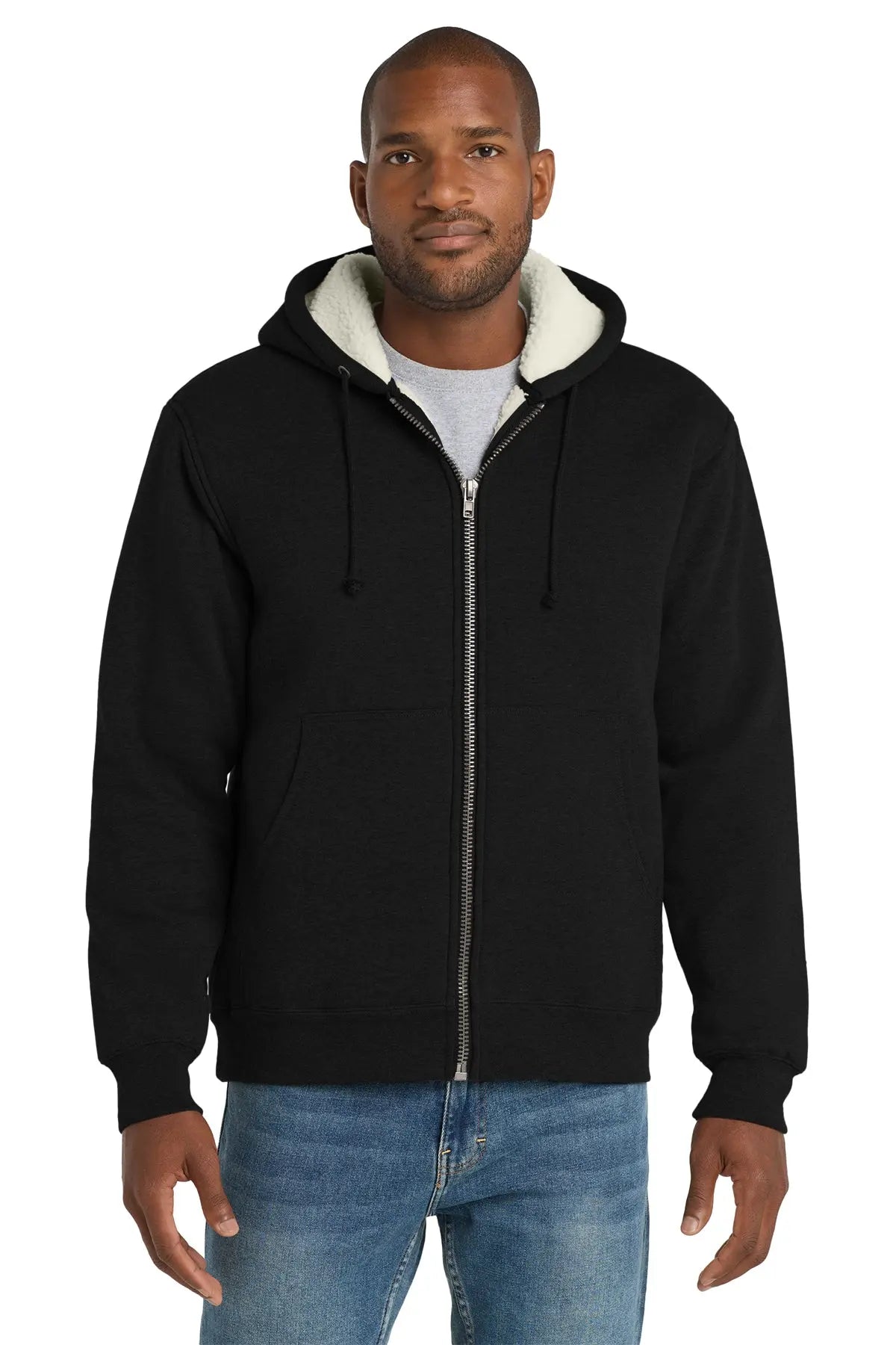 CornerStone® Heavyweight Sherpa-Lined Hooded Fleece Jacket #CS625