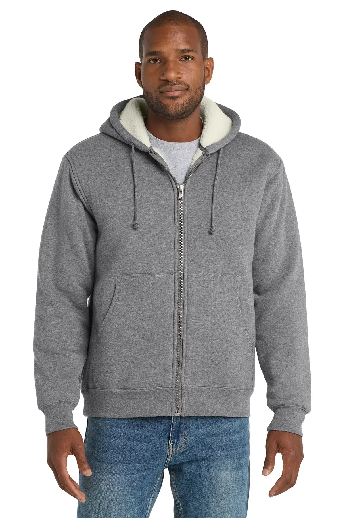 CornerStone® Heavyweight Sherpa-Lined Hooded Fleece Jacket #CS625