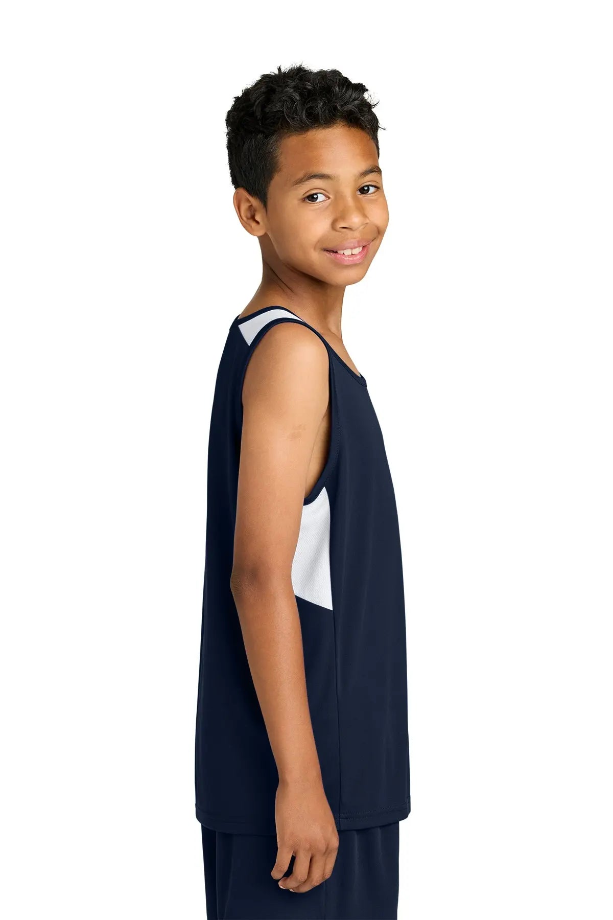 Sport-Tek® Youth Club Track Tank #YST446 Game Over Merch