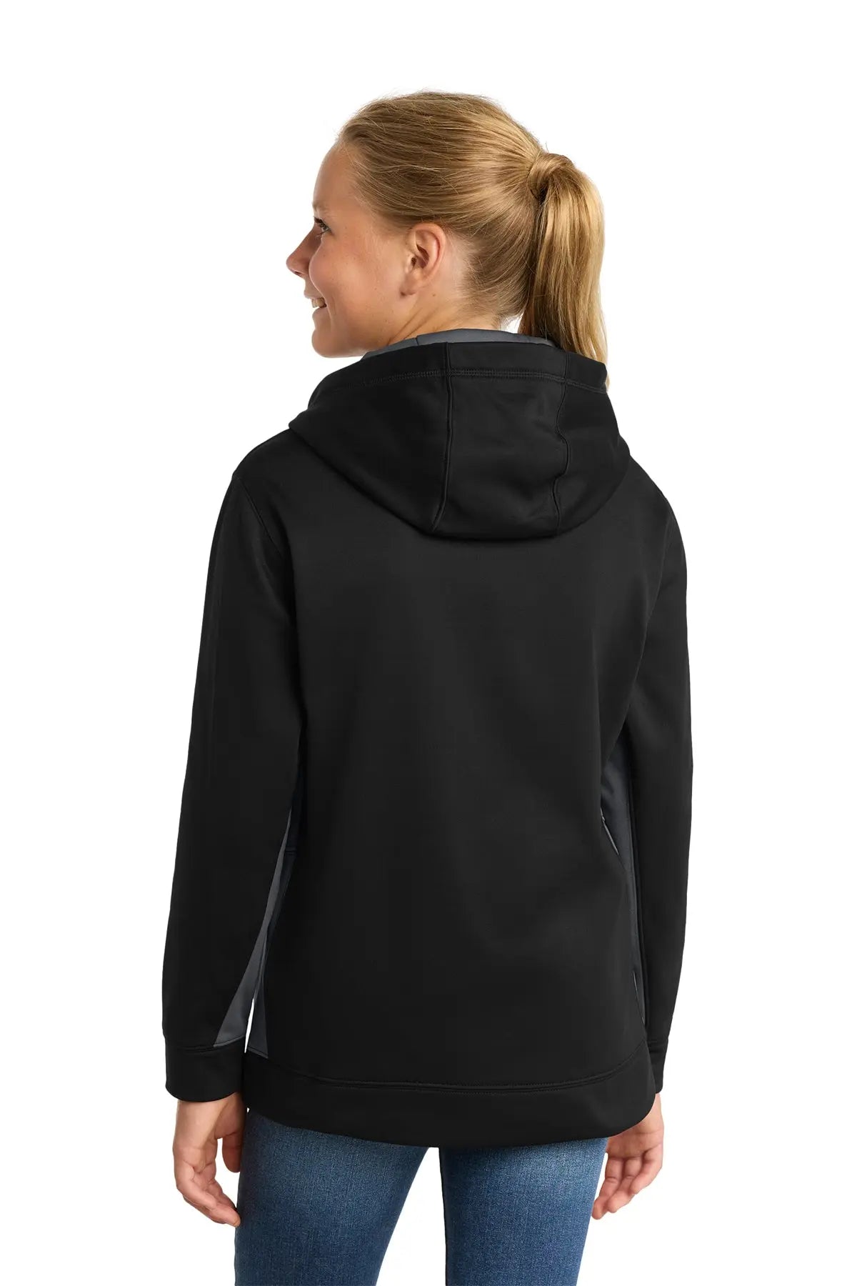 Sport-Tek® Youth Sport-Wick® Fleece Colorblock Hooded Pullover #YST235