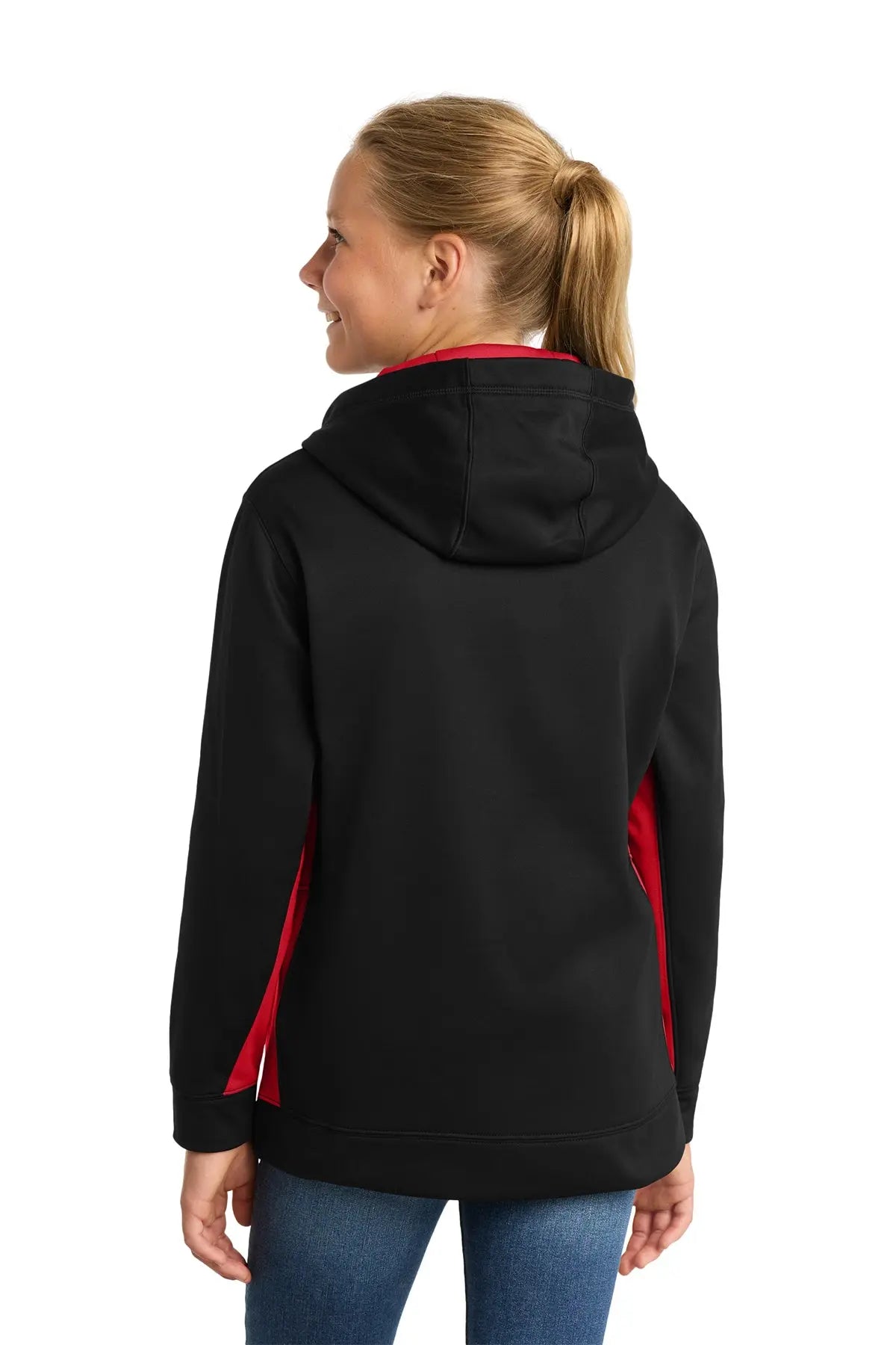 Sport-Tek® Youth Sport-Wick® Fleece Colorblock Hooded Pullover #YST235