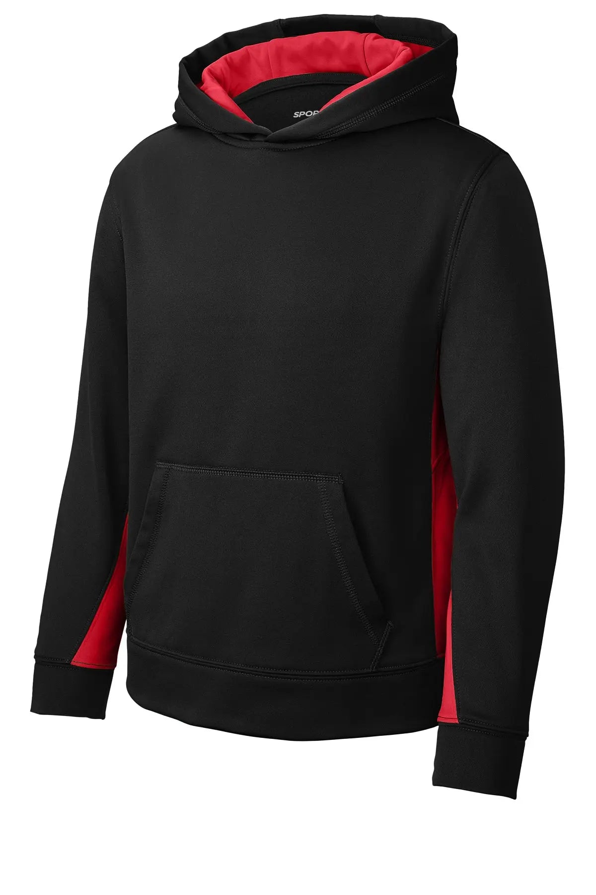 Sport-Tek® Youth Sport-Wick® Fleece Colorblock Hooded Pullover #YST235