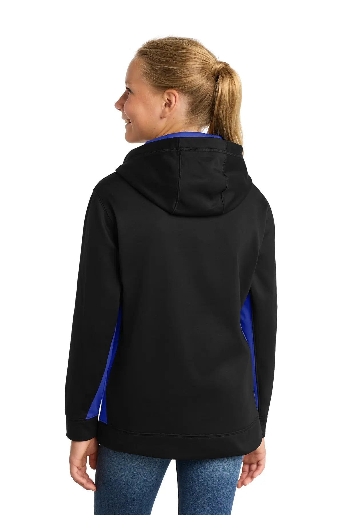Sport-Tek® Youth Sport-Wick® Fleece Colorblock Hooded Pullover #YST235
