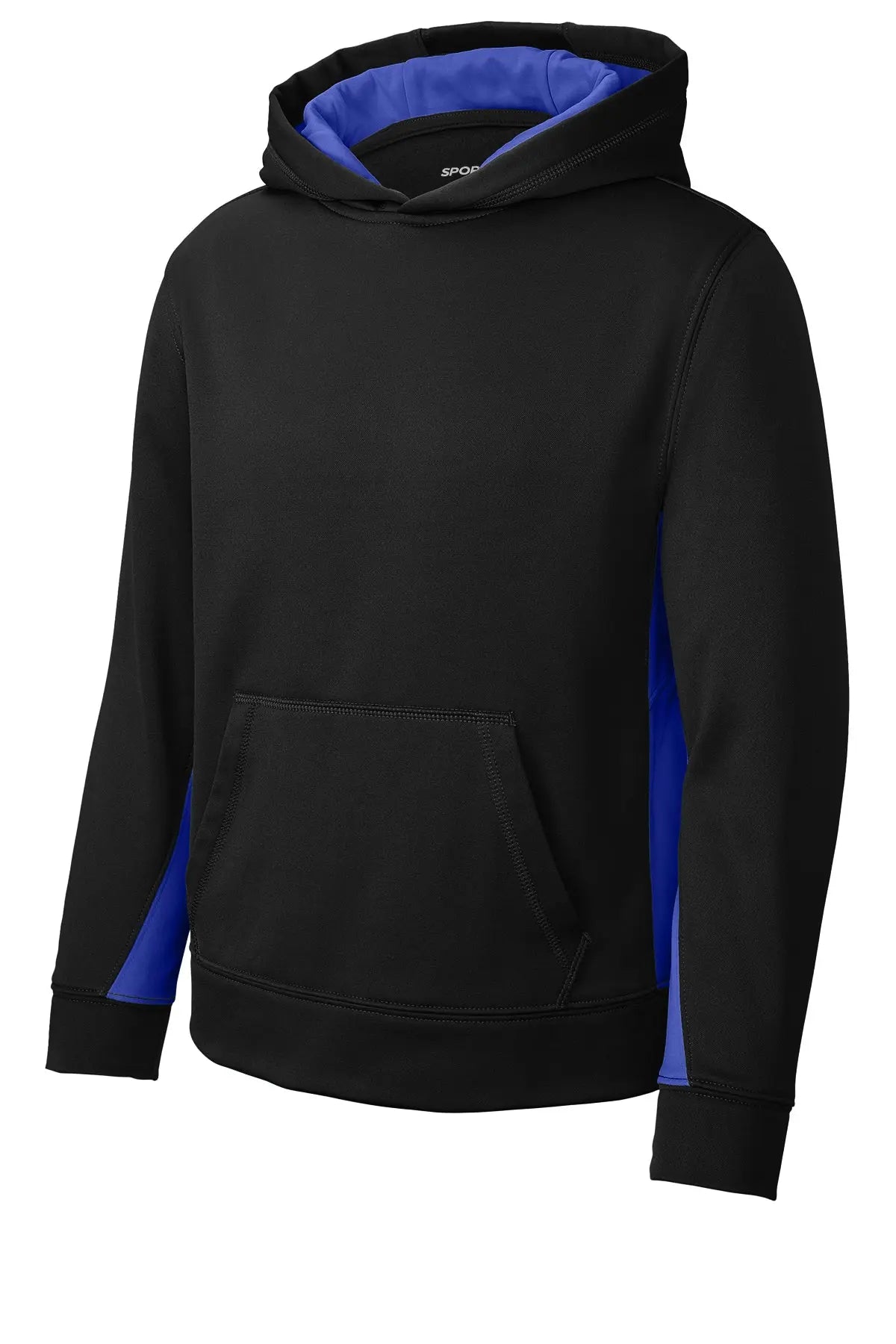 Sport-Tek® Youth Sport-Wick® Fleece Colorblock Hooded Pullover #YST235