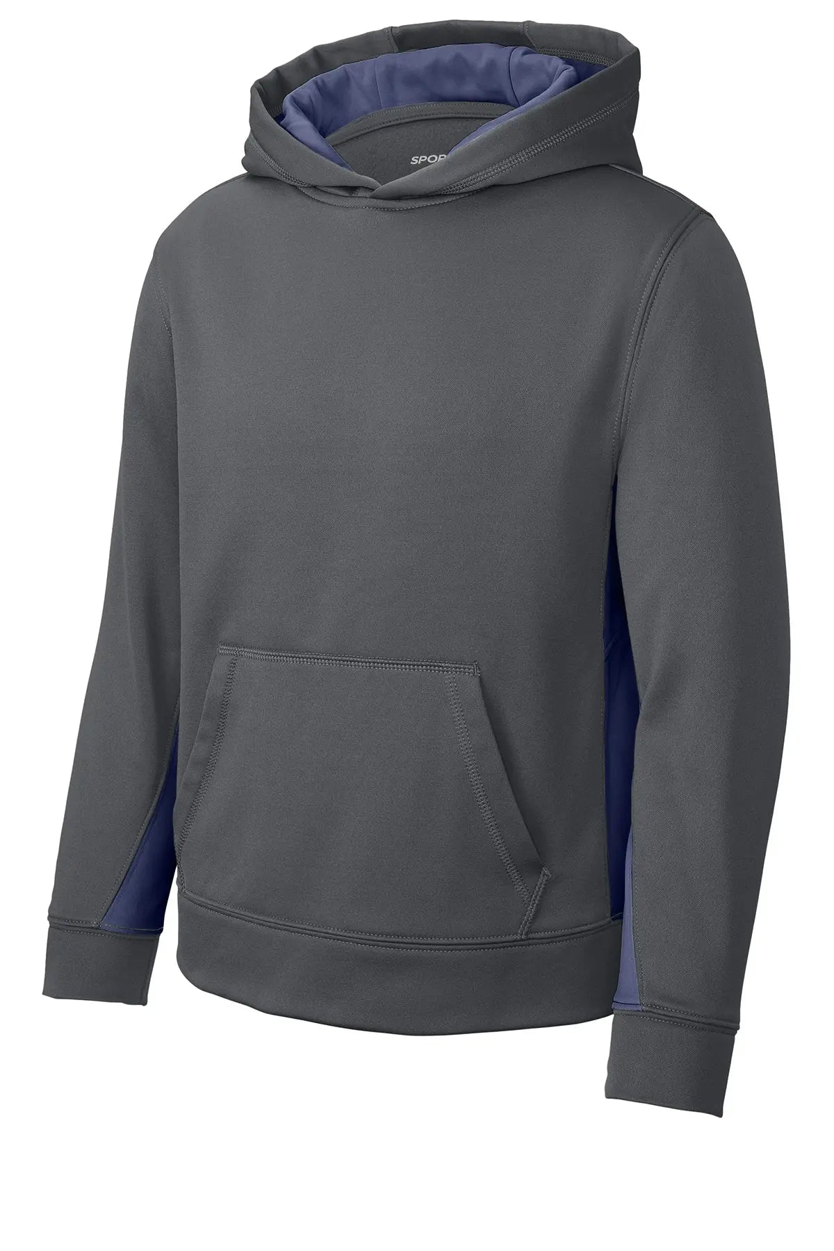 Sport-Tek® Youth Sport-Wick® Fleece Colorblock Hooded Pullover #YST235