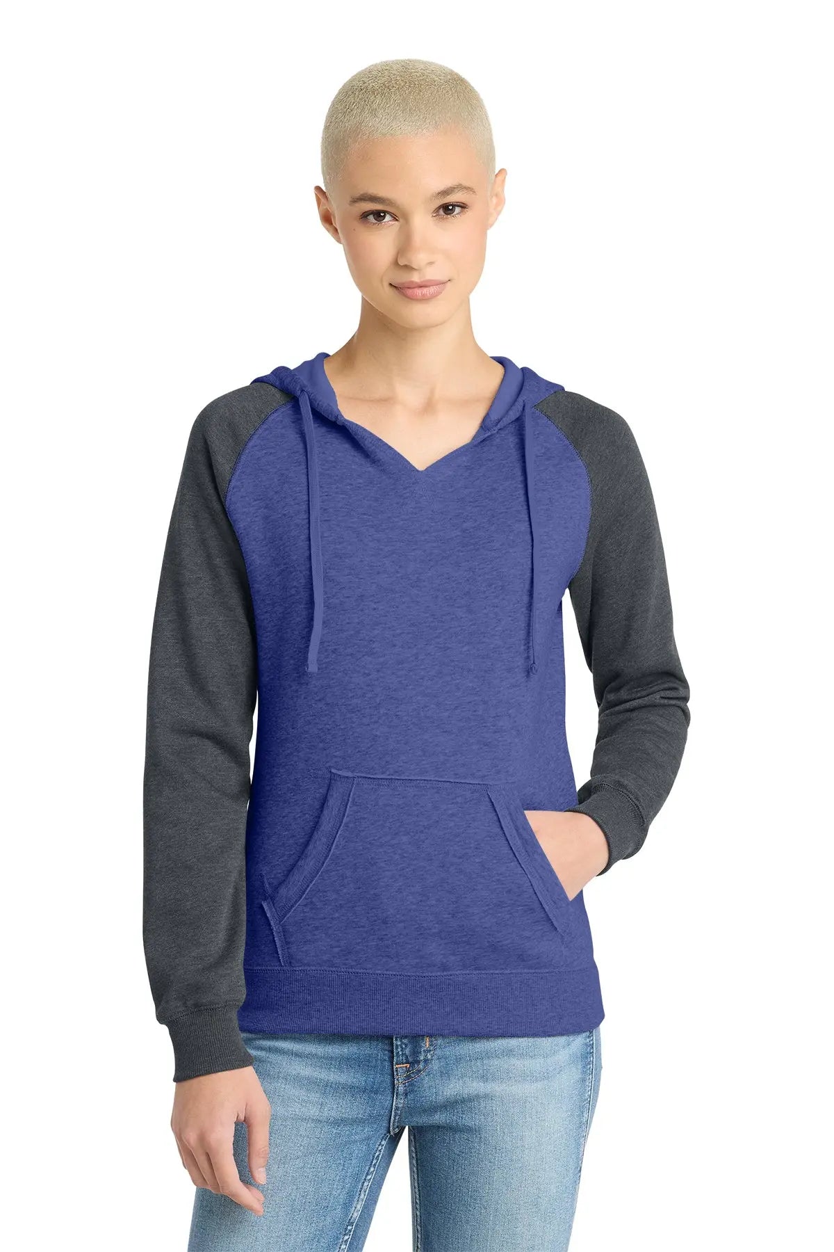 District® Women’s Lightweight Fleece Raglan Hoodie #DT296