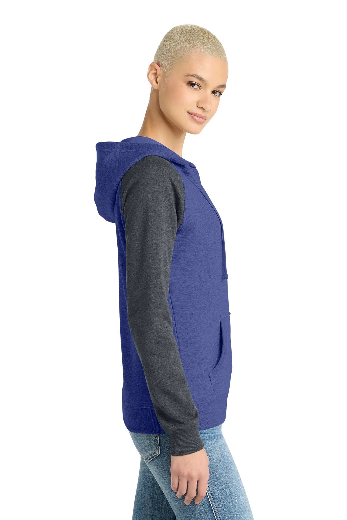 District® Women’s Lightweight Fleece Raglan Hoodie #DT296