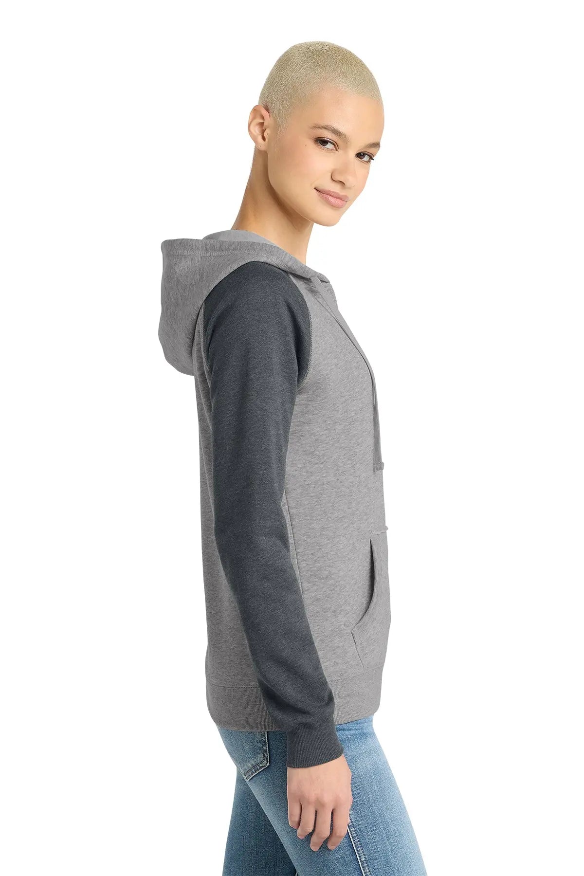 District® Women’s Lightweight Fleece Raglan Hoodie #DT296