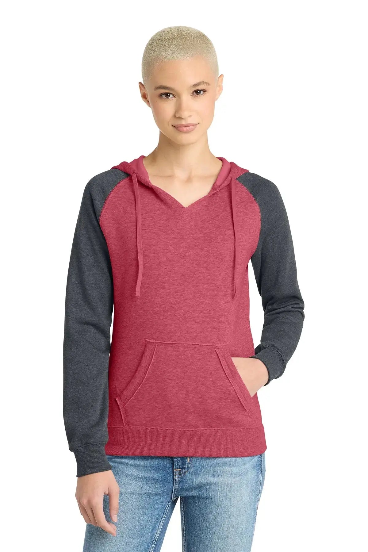 District® Women’s Lightweight Fleece Raglan Hoodie #DT296 Game Over Merch