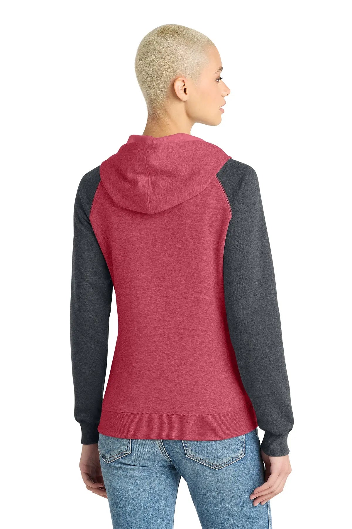 District® Women’s Lightweight Fleece Raglan Hoodie #DT296