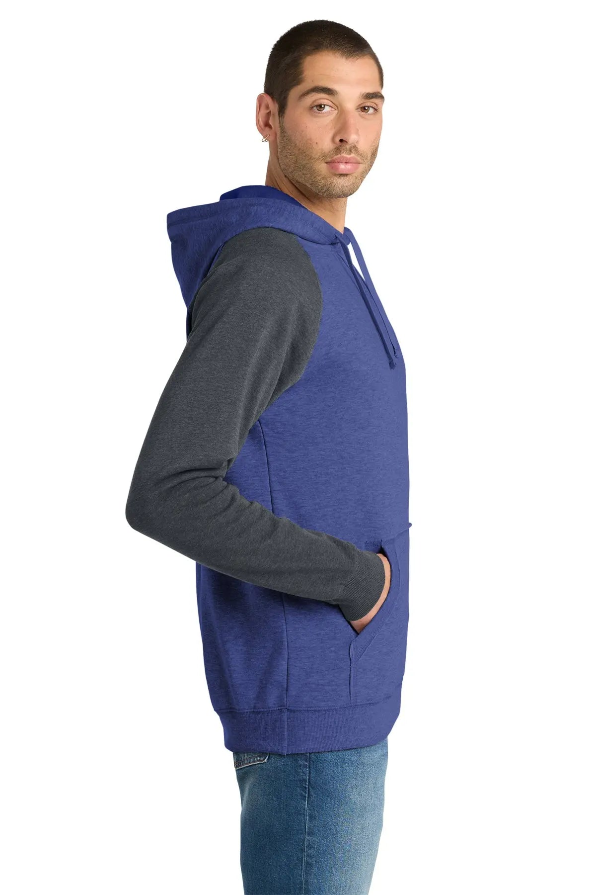 District® Lightweight Fleece Raglan Hoodie #DT196