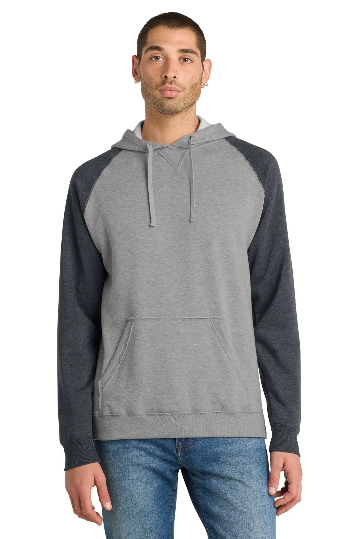 District® Lightweight Fleece Raglan Hoodie #DT196