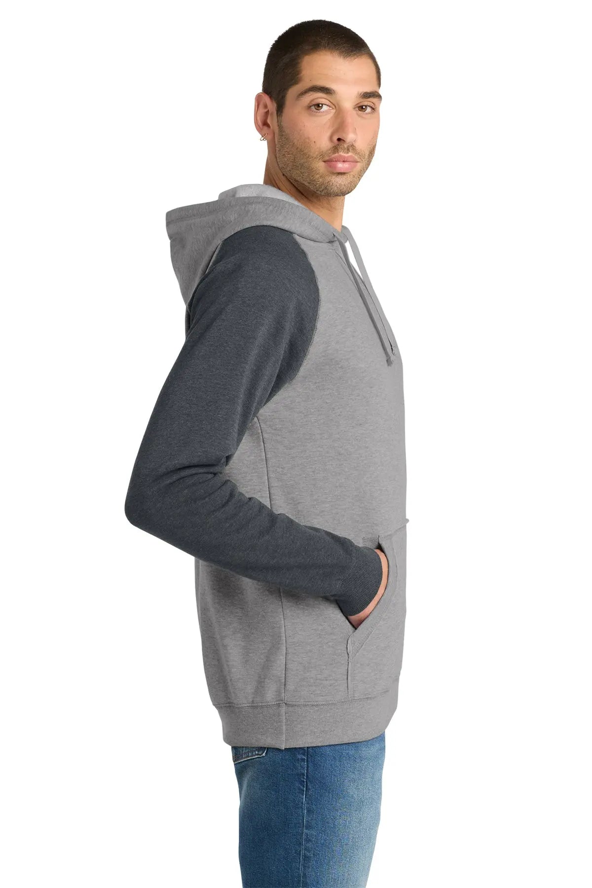 District® Lightweight Fleece Raglan Hoodie #DT196
