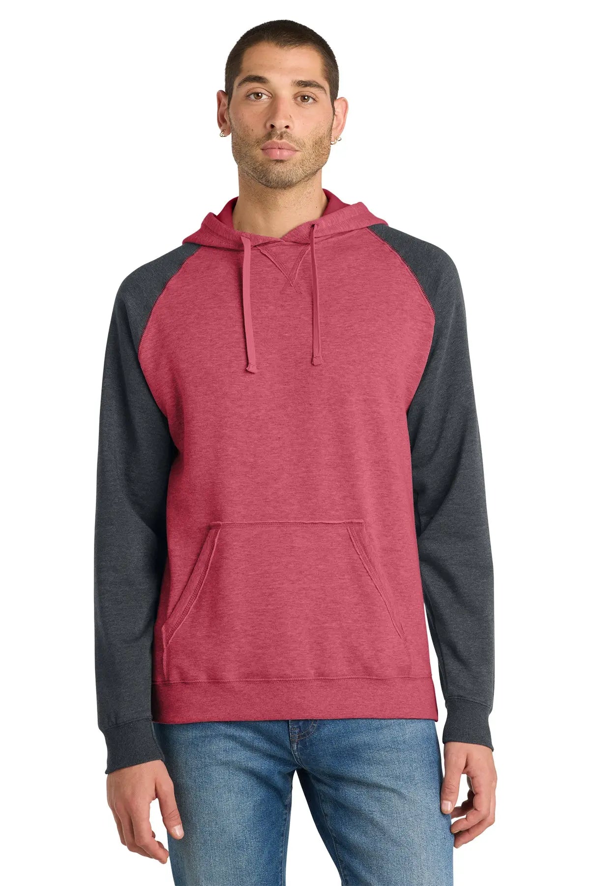 District® Lightweight Fleece Raglan Hoodie #DT196