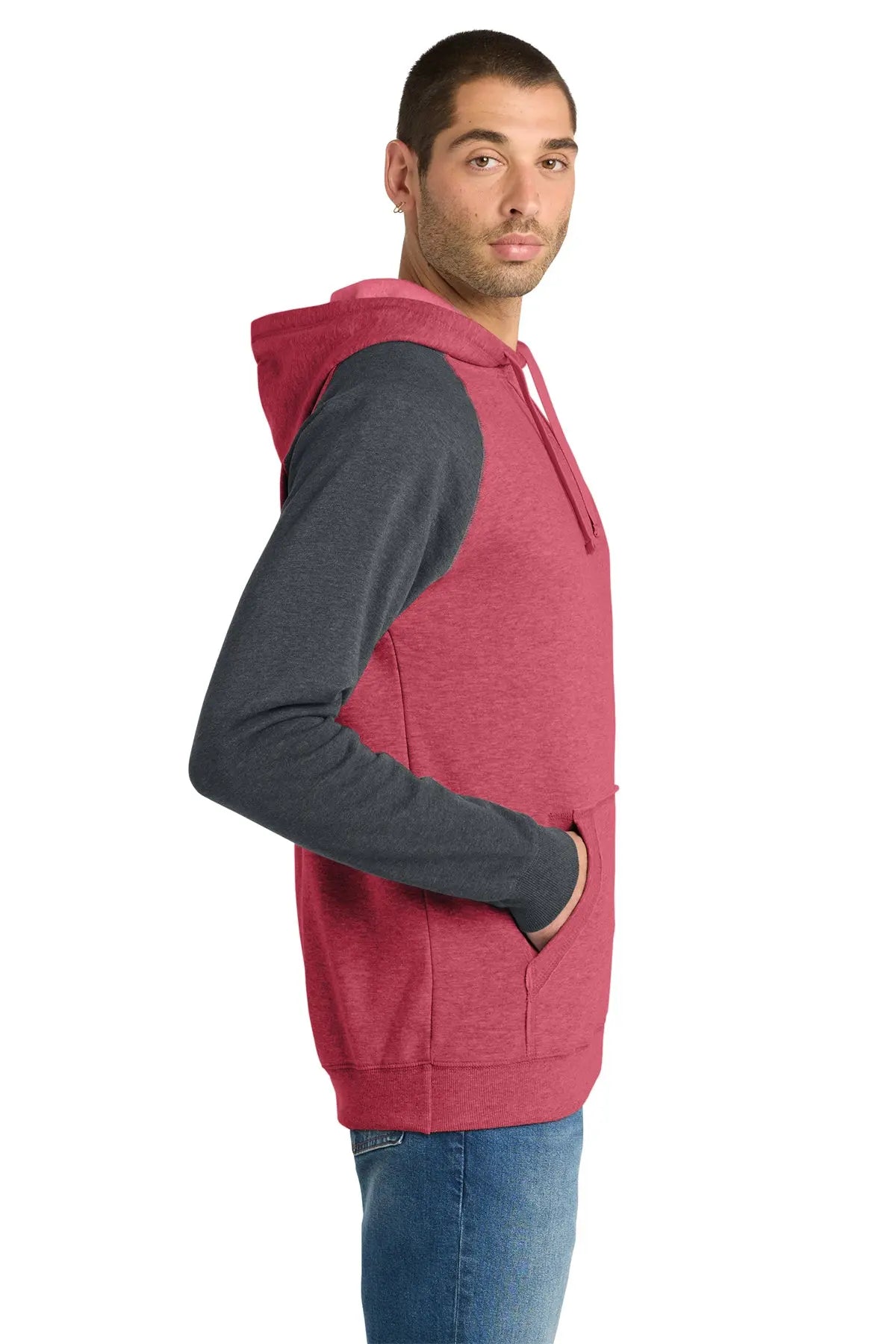 District® Lightweight Fleece Raglan Hoodie #DT196