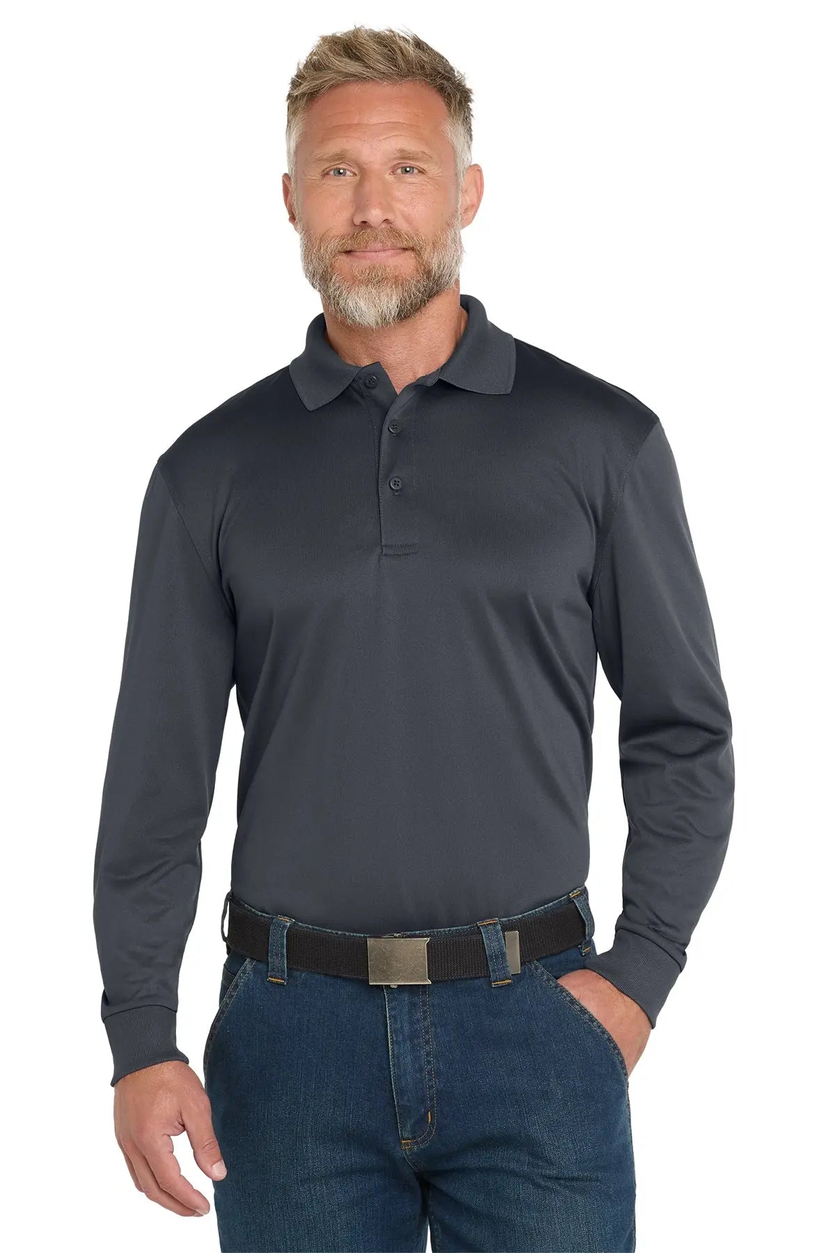 CornerStone® Select Snag-Proof Long Sleeve Polo #CS412LSGame Over Merch