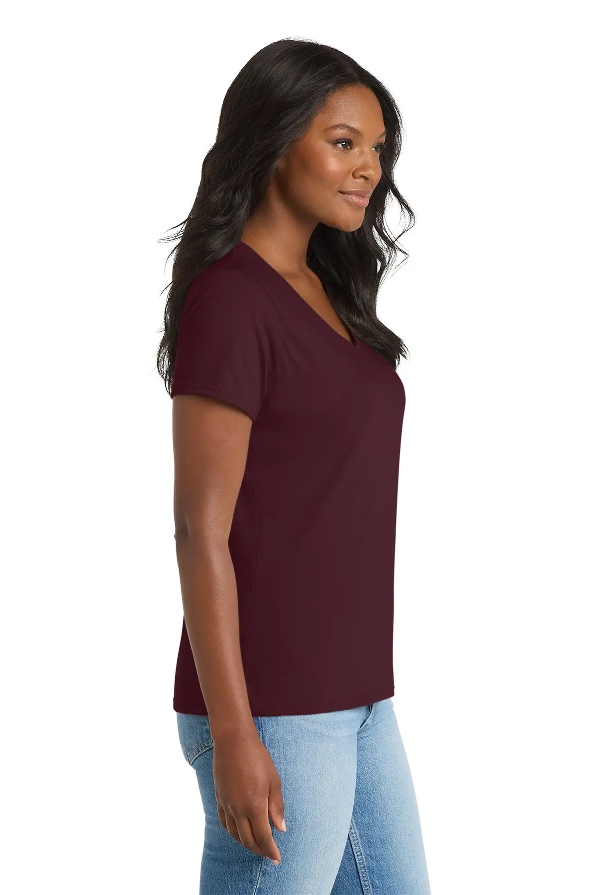 Port & Co™ Women's Performance Blend V-Neck Tee #LPC381V