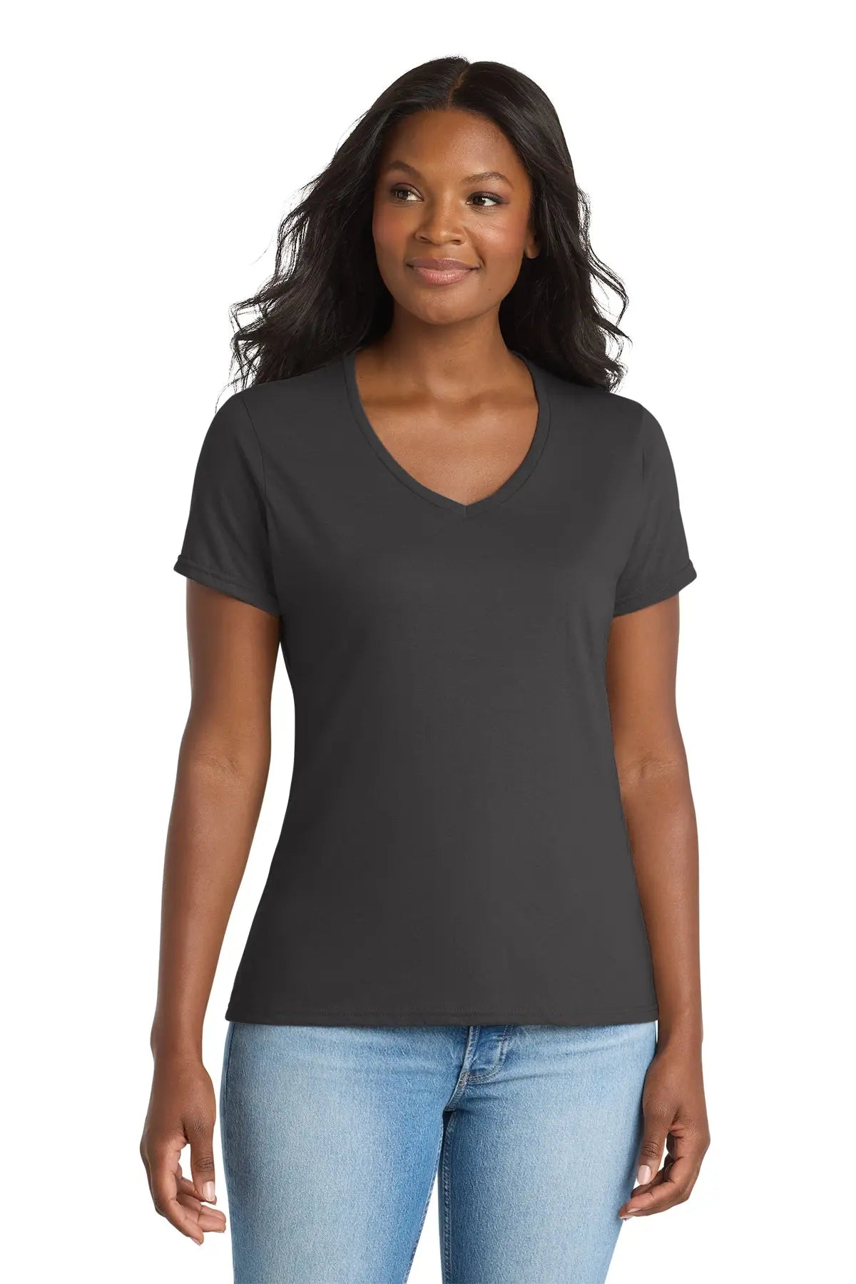 Port & Co™ Women's Performance Blend V-Neck Tee #LPC381V