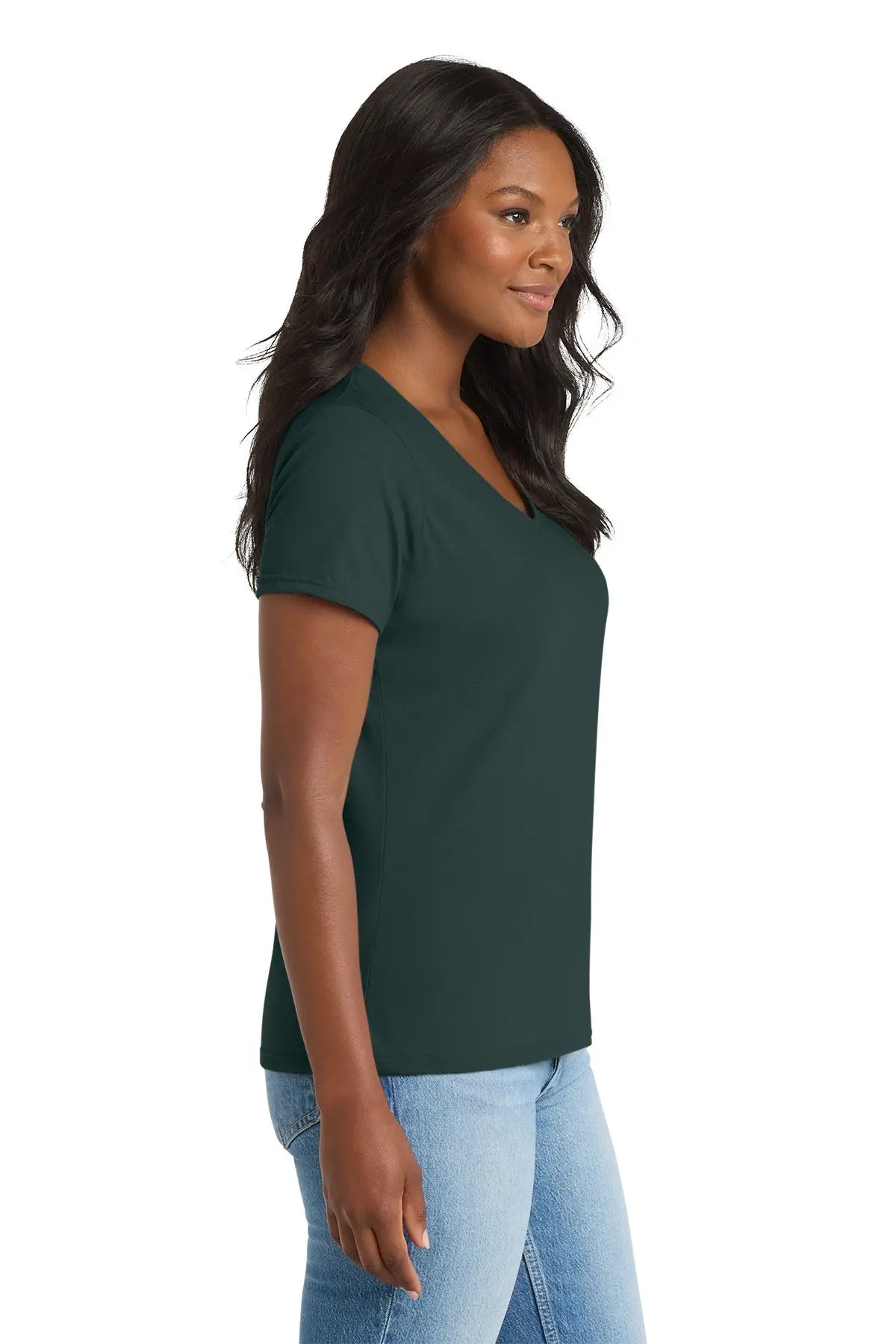 Port & Co™ Women's Performance Blend V-Neck Tee #LPC381V