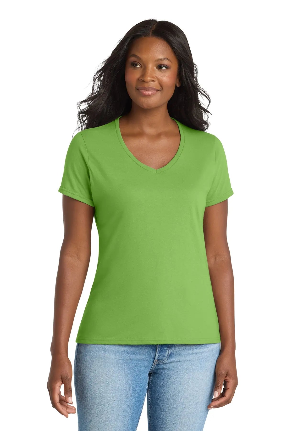 Port & Co™ Women's Performance Blend V-Neck Tee #LPC381V