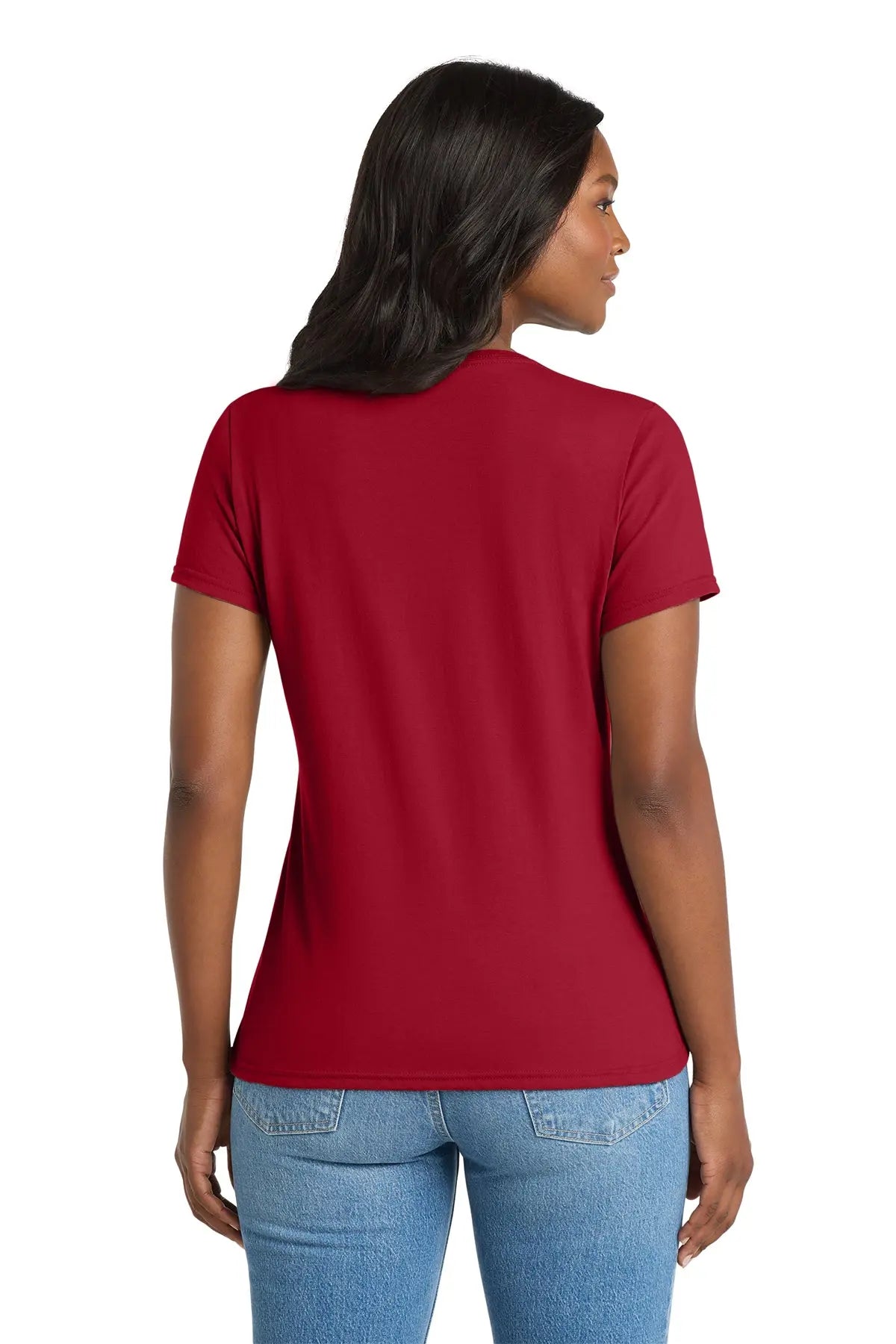 Port & Co™ Women's Performance Blend V-Neck Tee #LPC381V