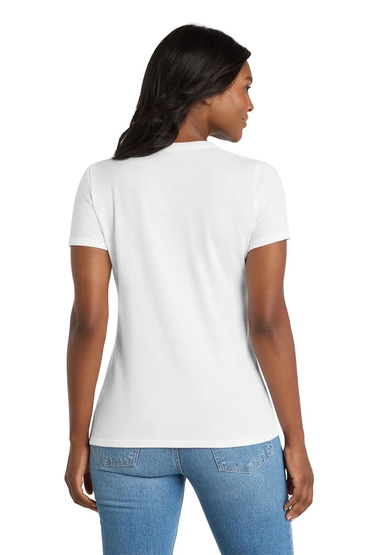 Port & Co™ Women's Performance Blend V-Neck Tee #LPC381V